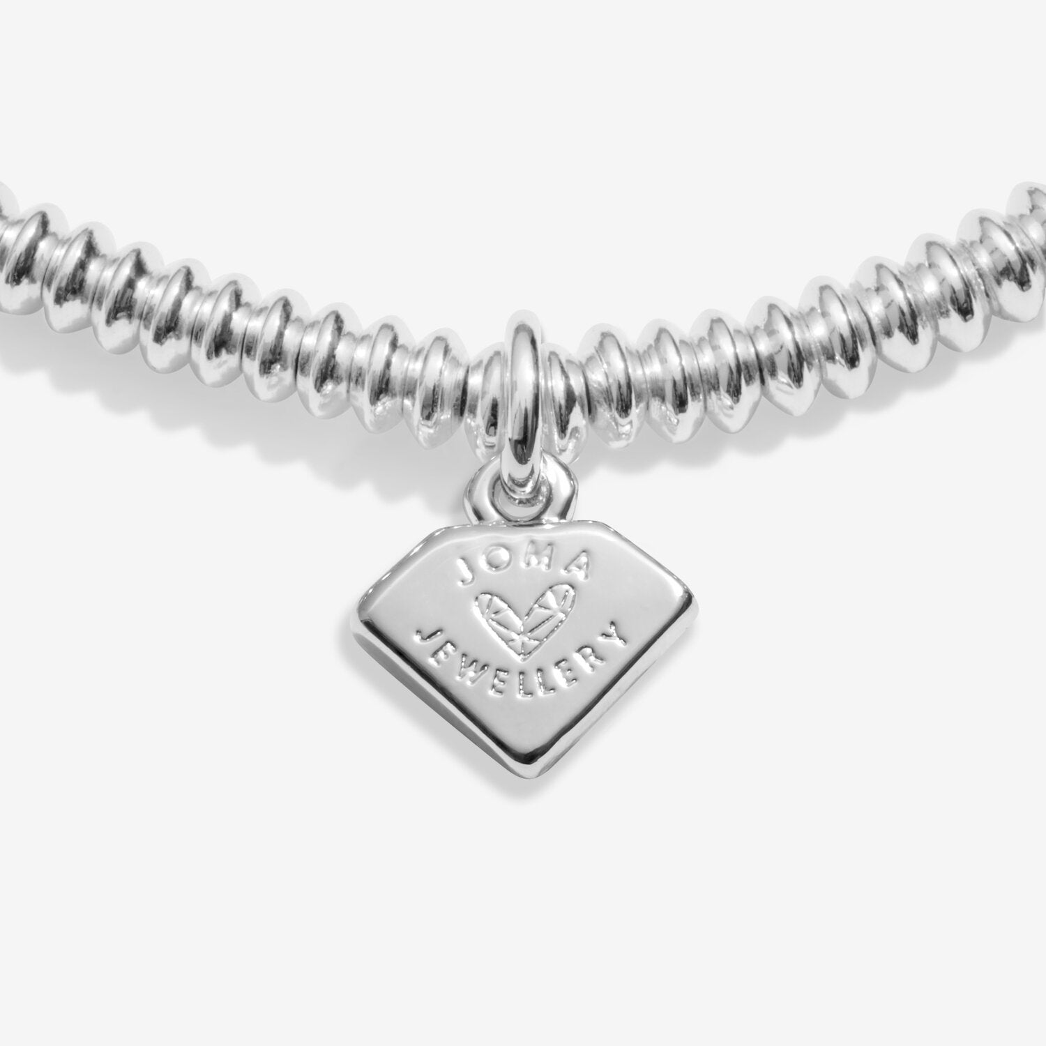 Joma Jewellery Laboratory Grown Diamond A Little Congratulations Silver Plated Bracelet
