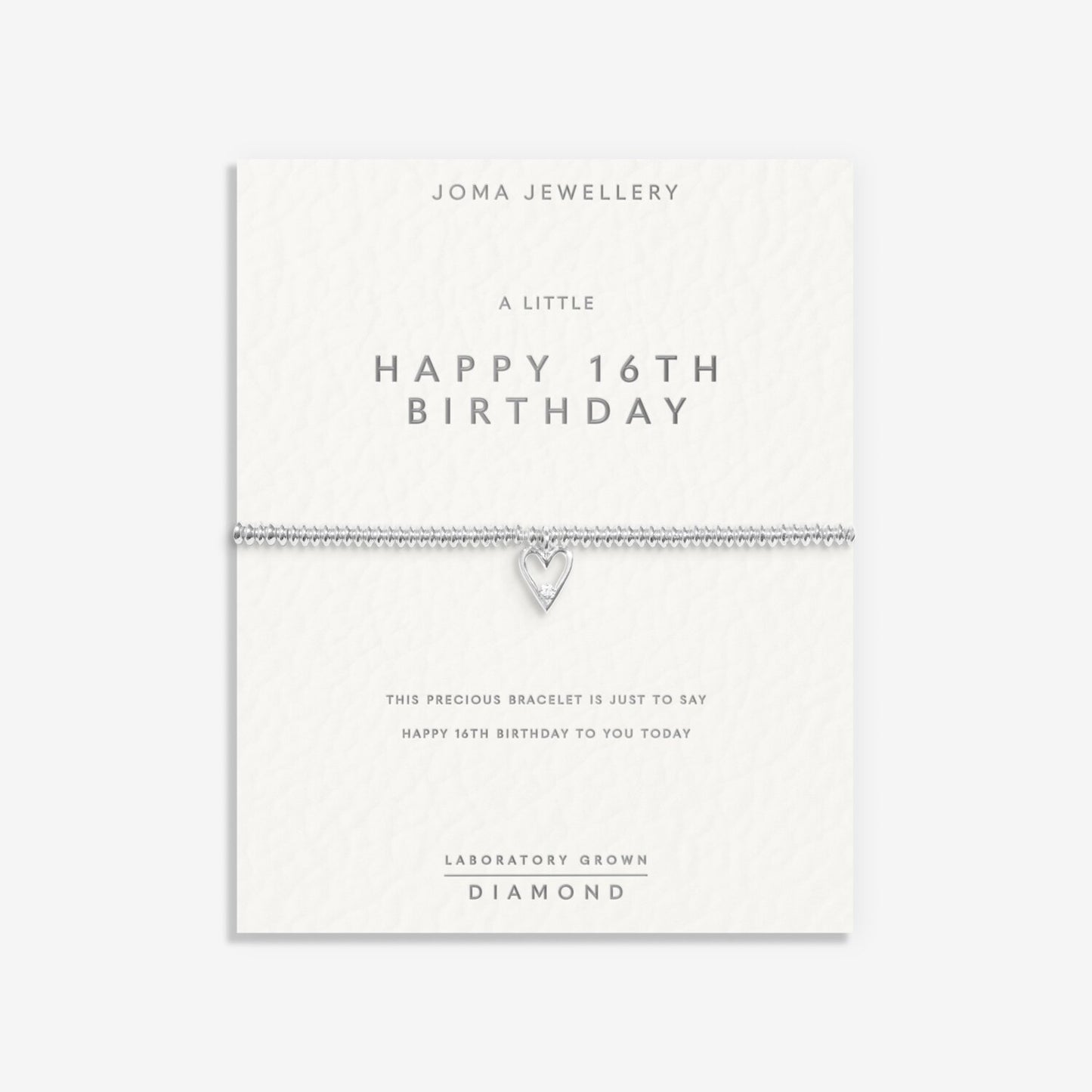 Joma Jewellery Laboratory Grown Diamond A Little Happy 16th Birthday Bracelet