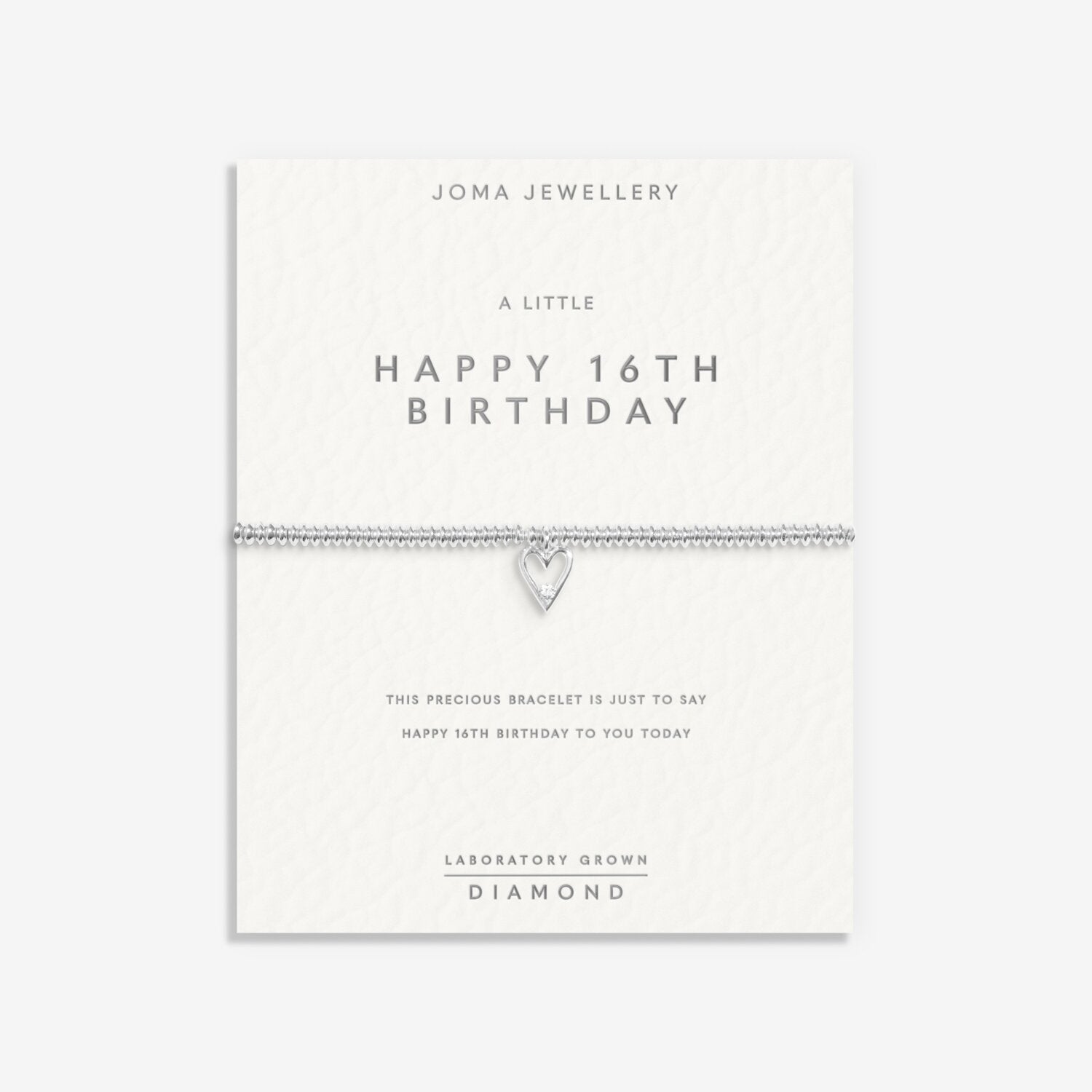 Joma Jewellery Laboratory Grown Diamond A Little Happy 16th Birthday Bracelet