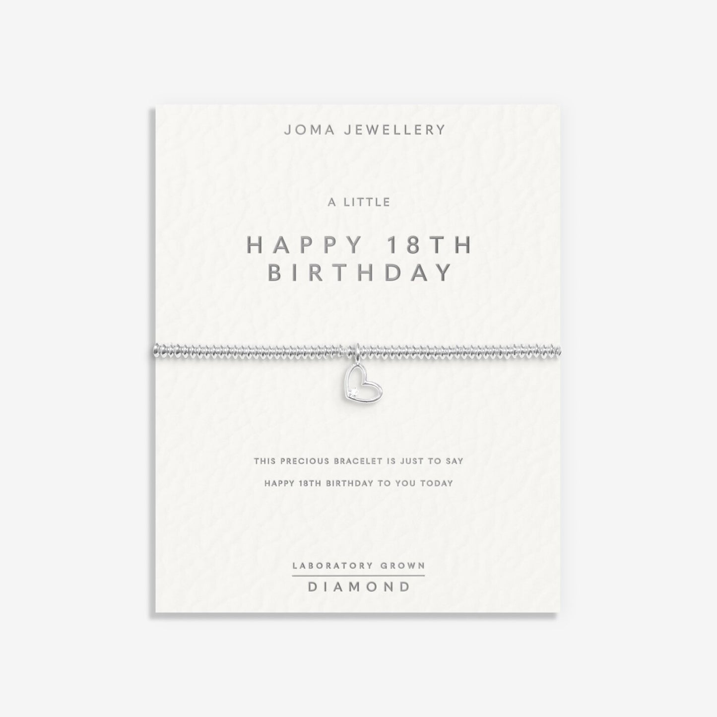 Joma Jewellery Laboratory Grown Diamond A Little Happy 18th Birthday Bracelet