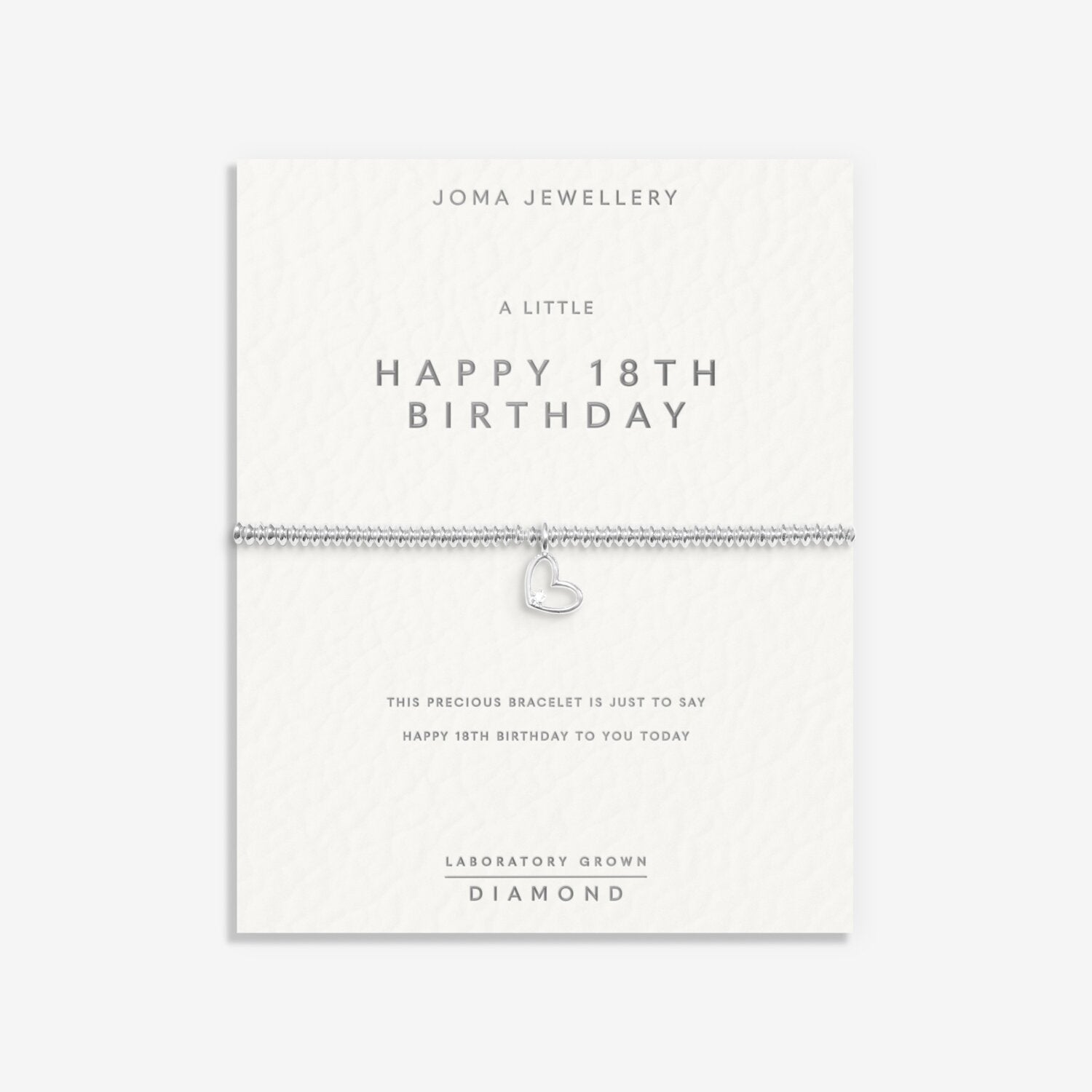 Joma Jewellery Laboratory Grown Diamond A Little Happy 18th Birthday Bracelet