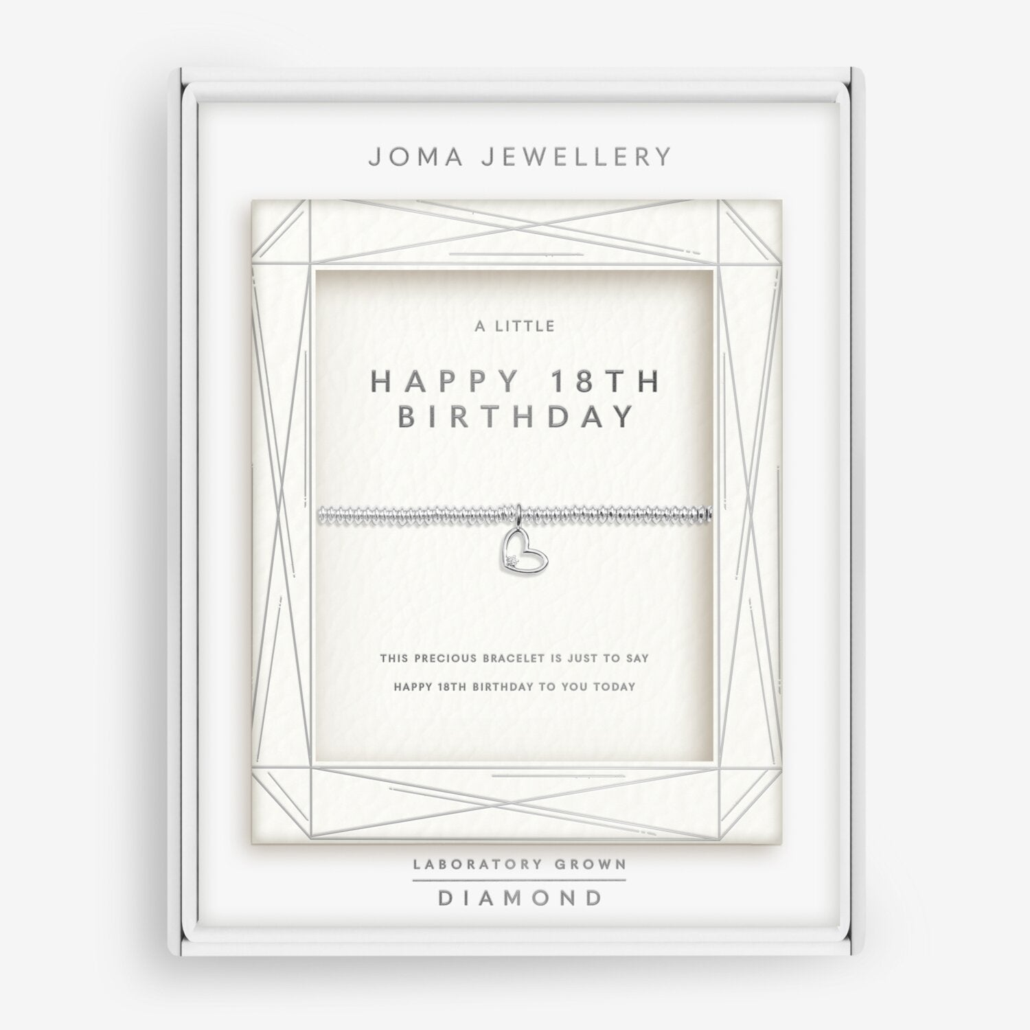 Joma Jewellery Laboratory Grown Diamond A Little Happy 18th Birthday Bracelet