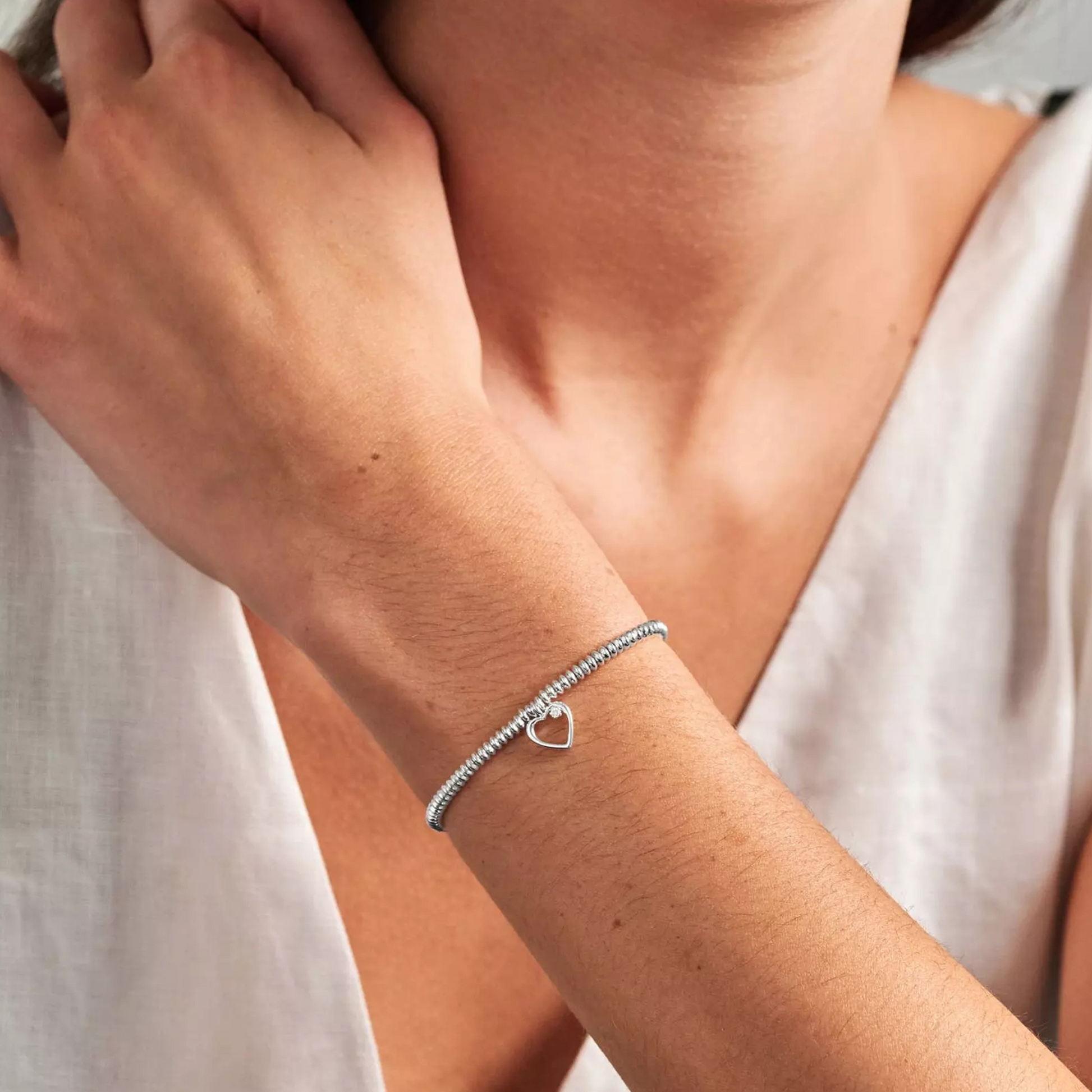 Joma Jewellery Laboratory Grown Diamond A Little Happy 50th Birthday Silver Plated Bracelet