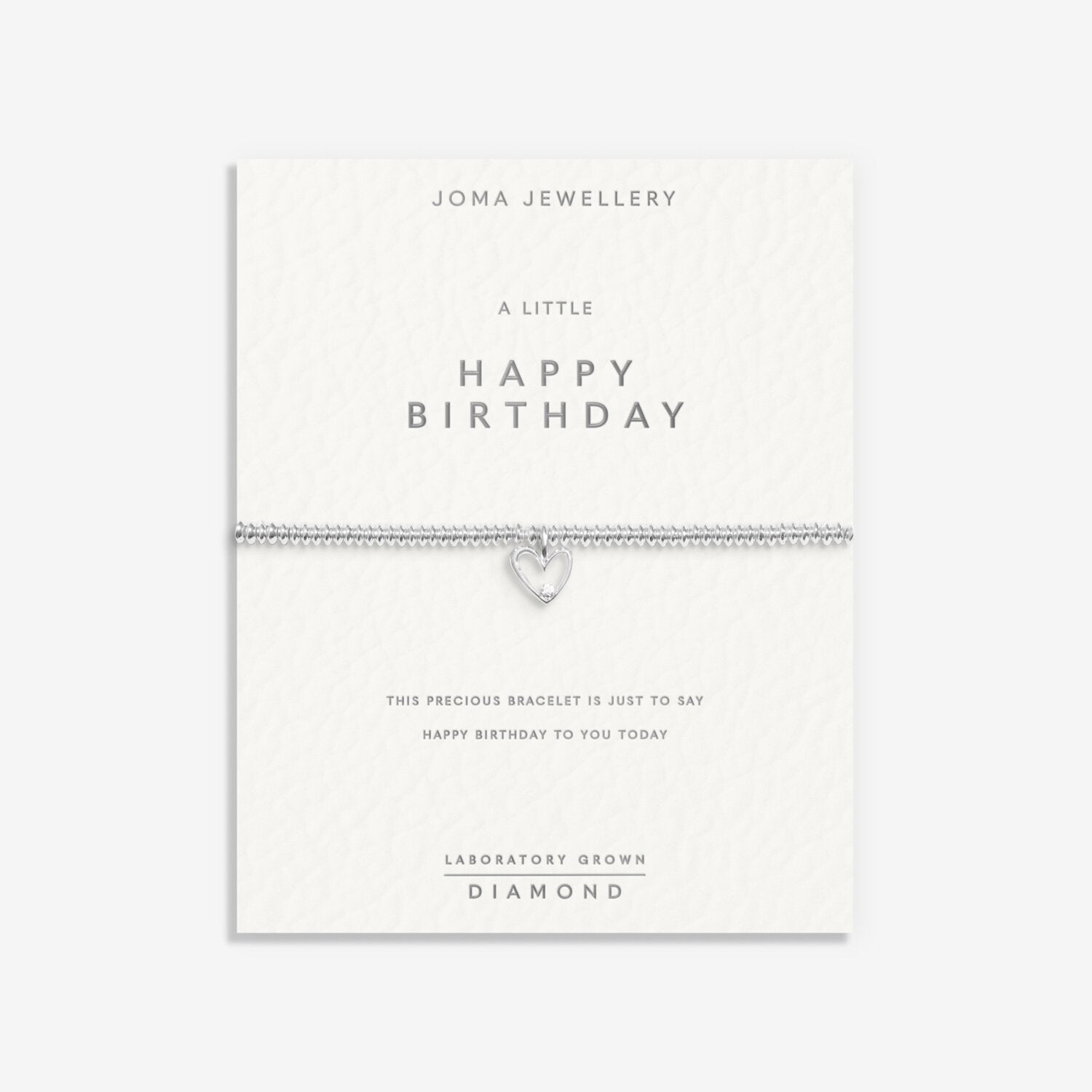 Joma Jewellery Laboratory Grown Diamond A Little Happy Birthday Bracelet