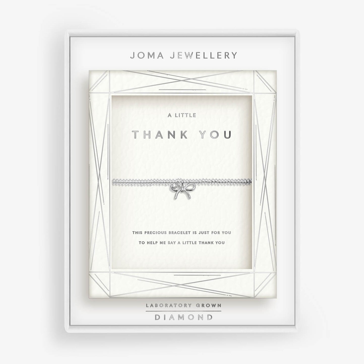 Joma Jewellery Laboratory Grown Diamond A Little Thank You Silver Plated Bracelet