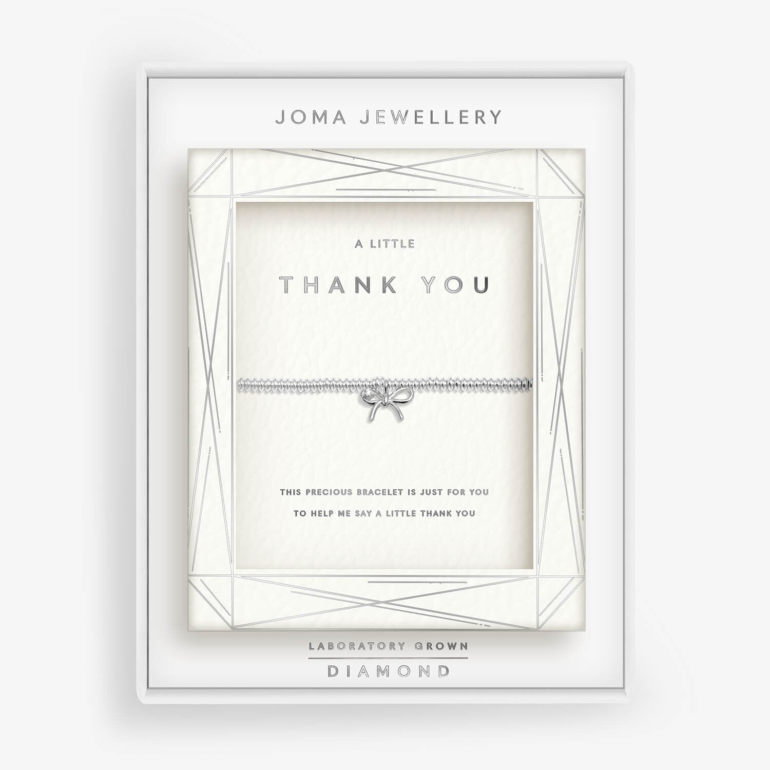 Joma Jewellery Laboratory Grown Diamond A Little Thank You Silver Plated Bracelet
