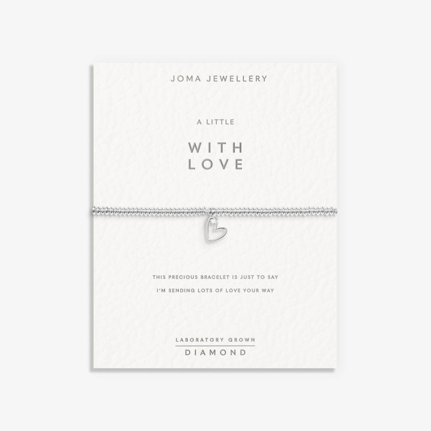 Joma Jewellery Laboratory Grown Diamond A Little With Love Bracelet