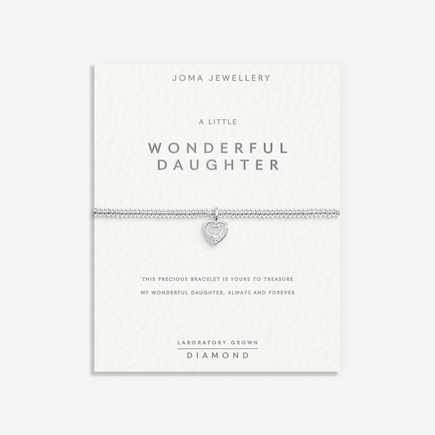 Joma Jewellery Laboratory Grown Diamond A Little Wonderful Daughter Bracelet
