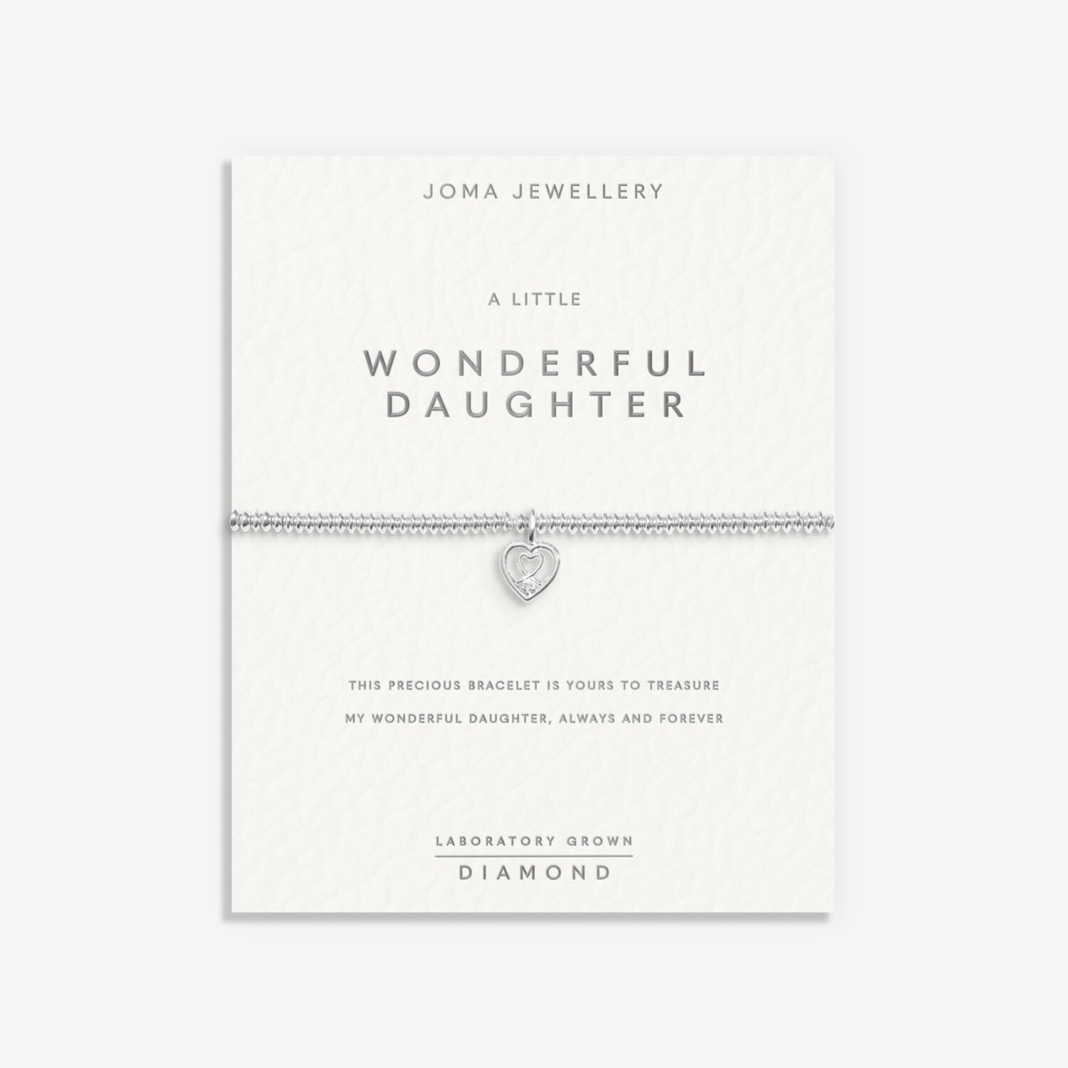 Joma Jewellery Laboratory Grown Diamond A Little Wonderful Daughter Bracelet