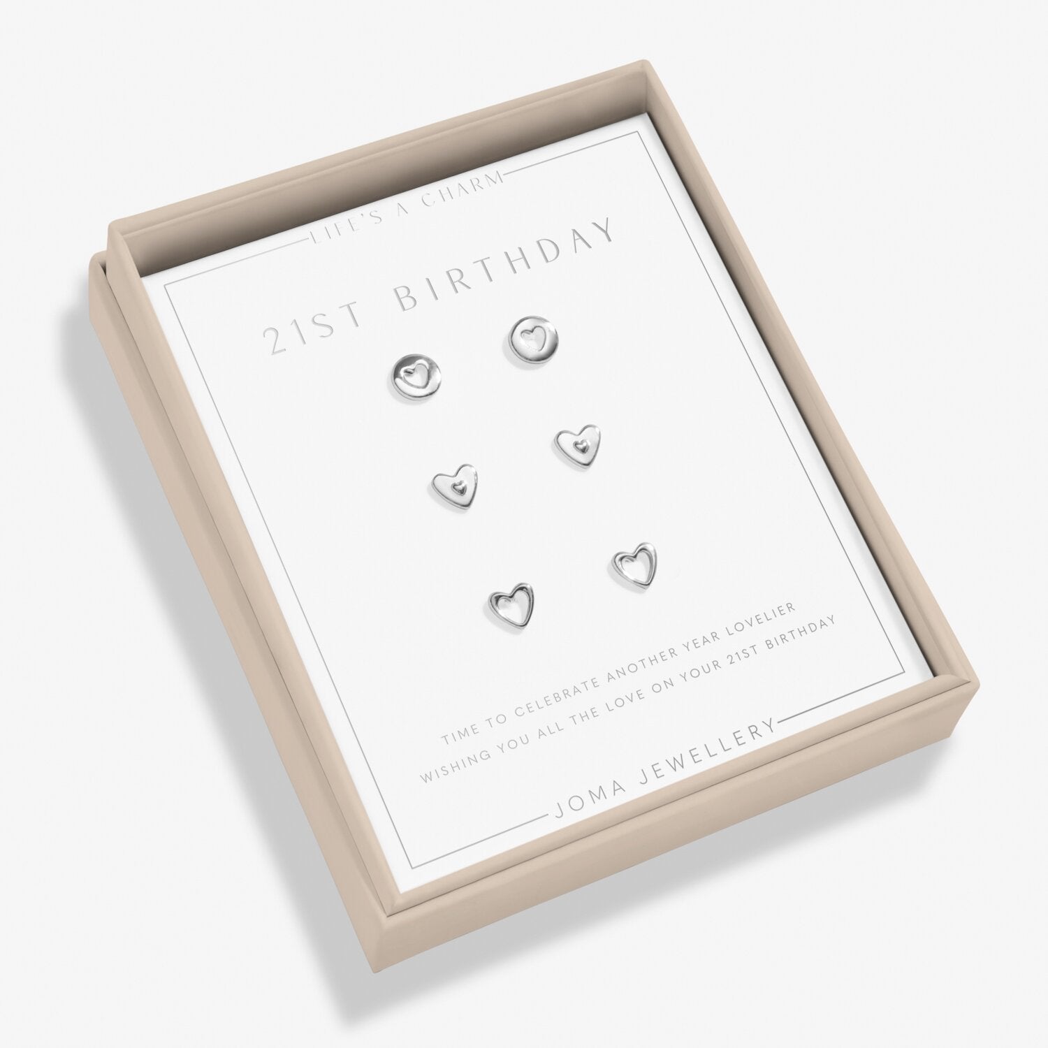 Joma Jewellery Life's A Charm 21st Birthday Earrings Set of 3