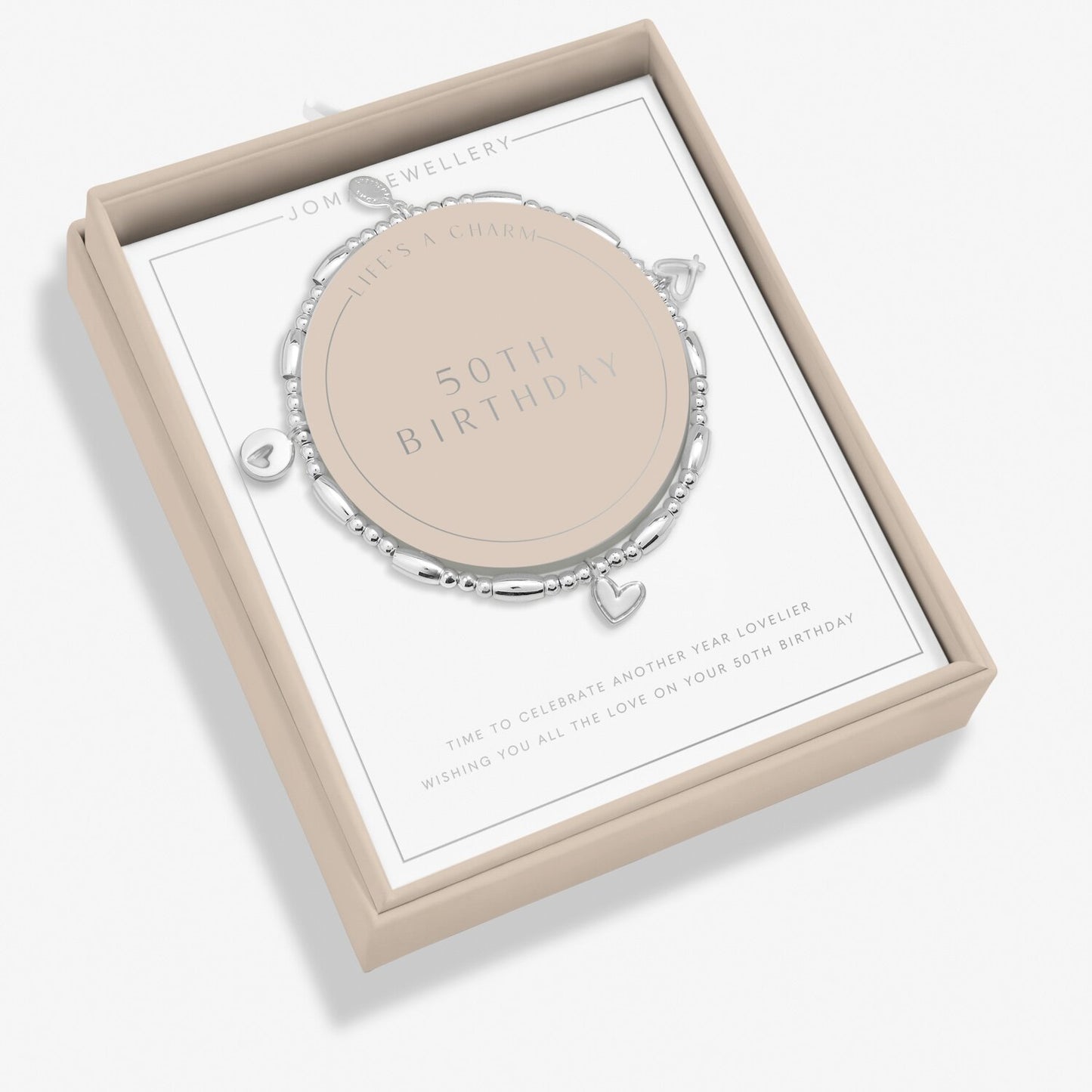 Joma Jewellery Life's A Charm 50th Birthday Bracelet