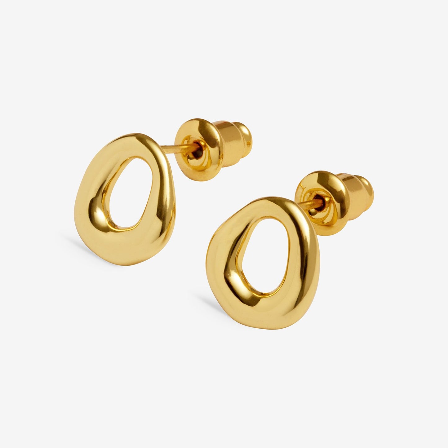 Joma Jewellery Loved By You Organic Stud Earrings In Gold Plating