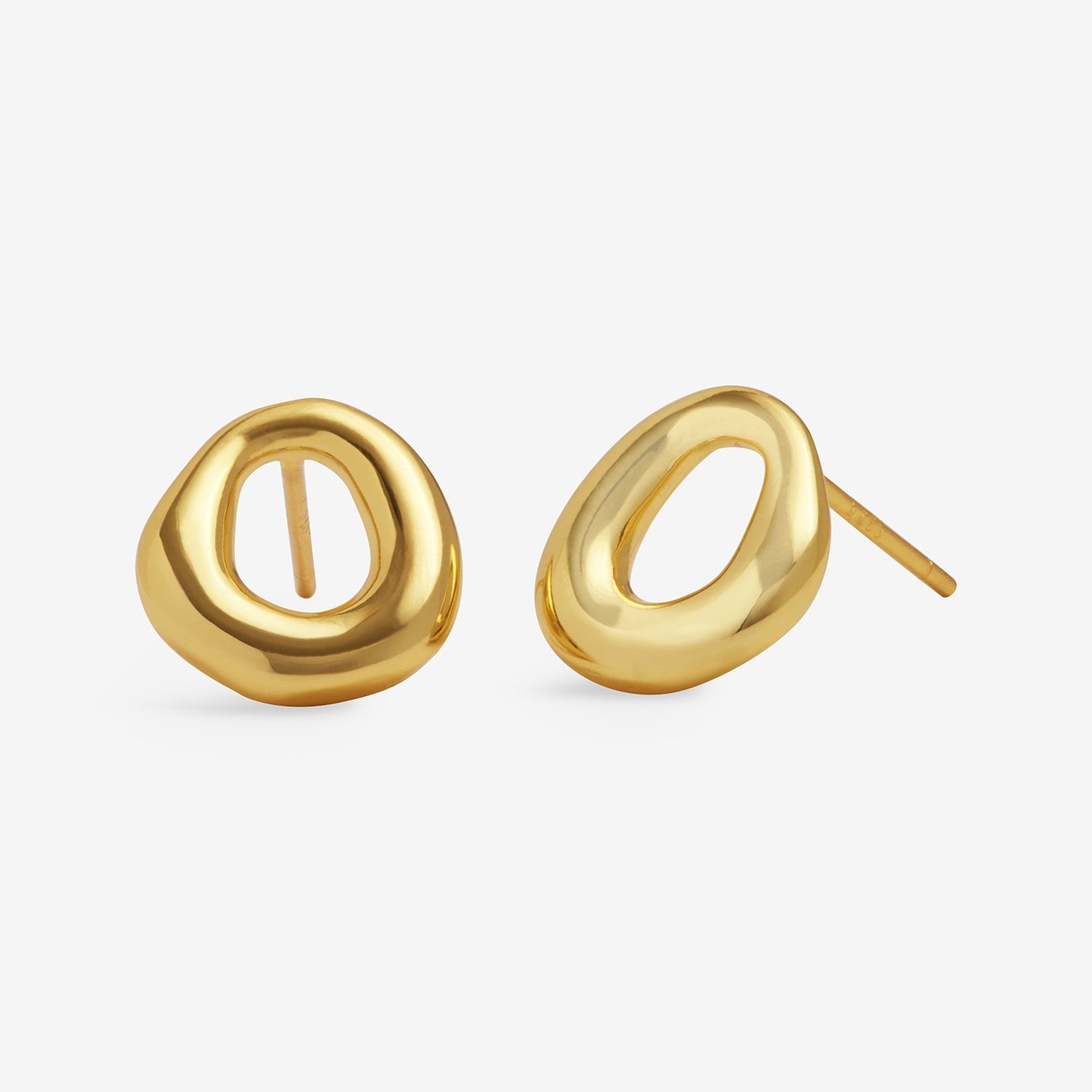 Joma Jewellery Loved By You Organic Stud Earrings In Gold Plating