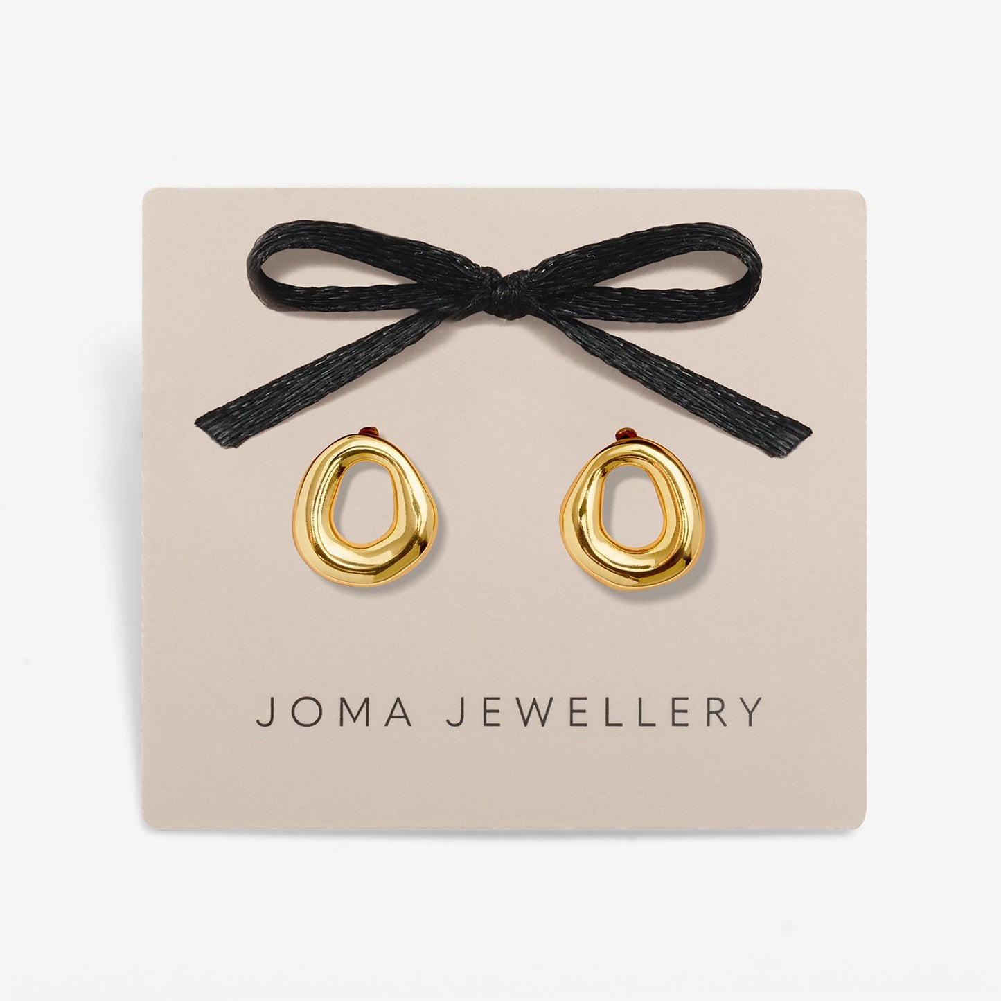 Joma Jewellery Loved By You Organic Stud Earrings In Gold Plating