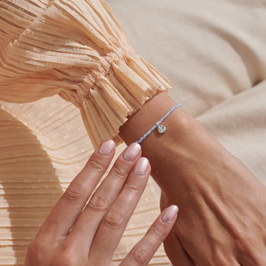 Joma Jewellery Mini Charms Aqua Crystal Pebble Bracelet