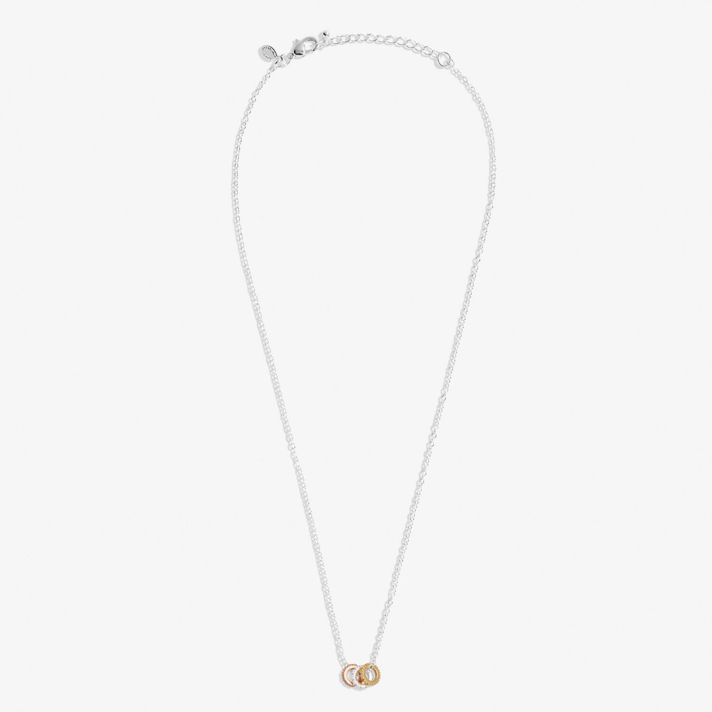Joma Jewellery Mini Charms Three Tone Pavé Necklace