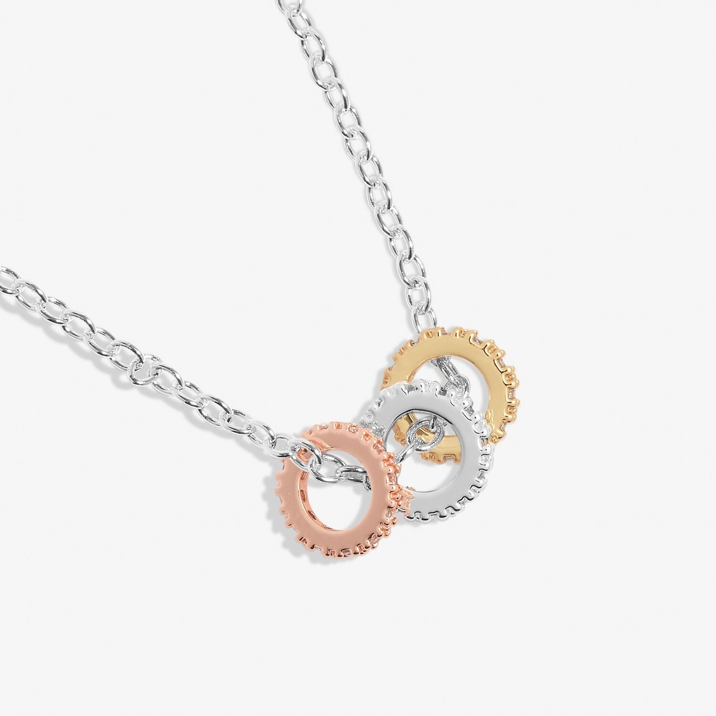 Joma Jewellery Mini Charms Three Tone Pavé Necklace