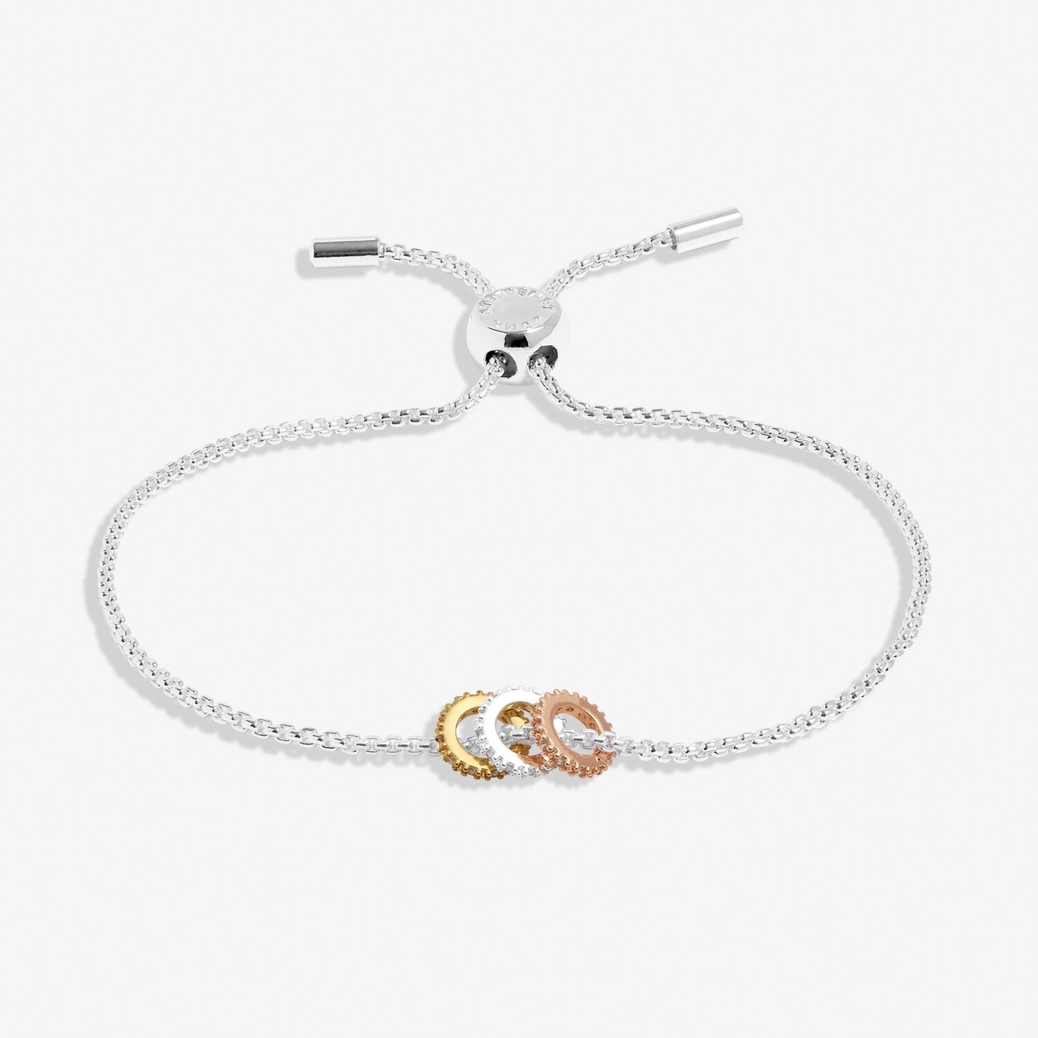 Joma Jewellery Mini Charms Three Tone Pave Bracelet
