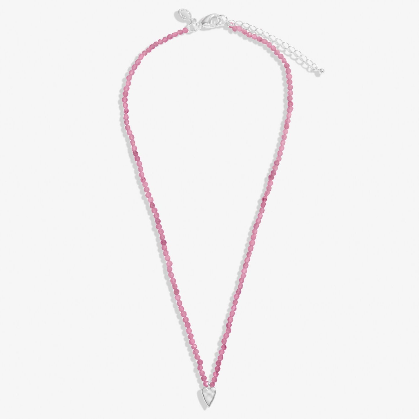 Joma Jewellery Mini Charms Tourmaline Heart Silver Plated Necklace
