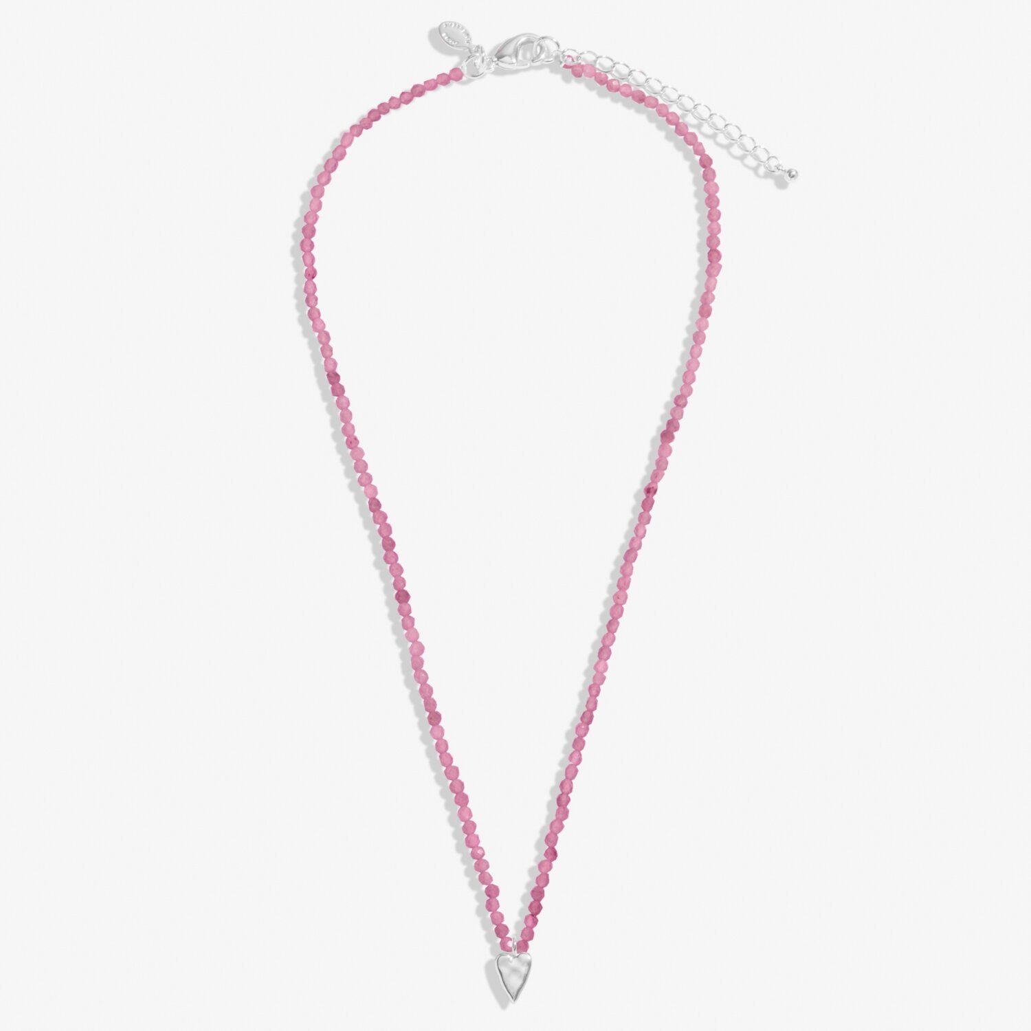 Joma Jewellery Mini Charms Tourmaline Heart Silver Plated Necklace