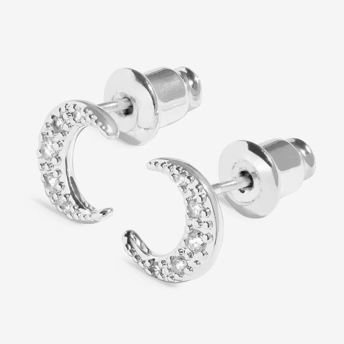 Joma Jewellery Moments To Shine Love You To The Moon Stud Earrings In Silver Plating
