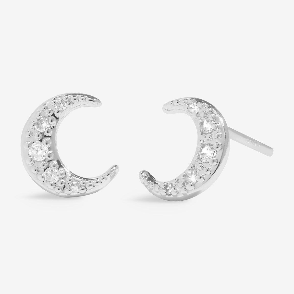 Joma Jewellery Moments To Shine Love You To The Moon Stud Earrings In Silver Plating