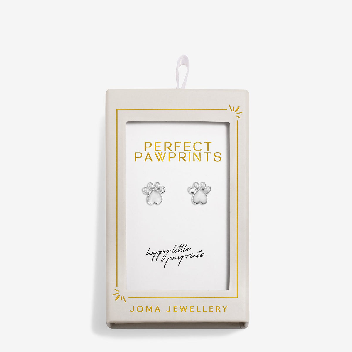 Joma Jewellery Moments To Shine Perfect Paw Print Stud Earrings In Silver Plating