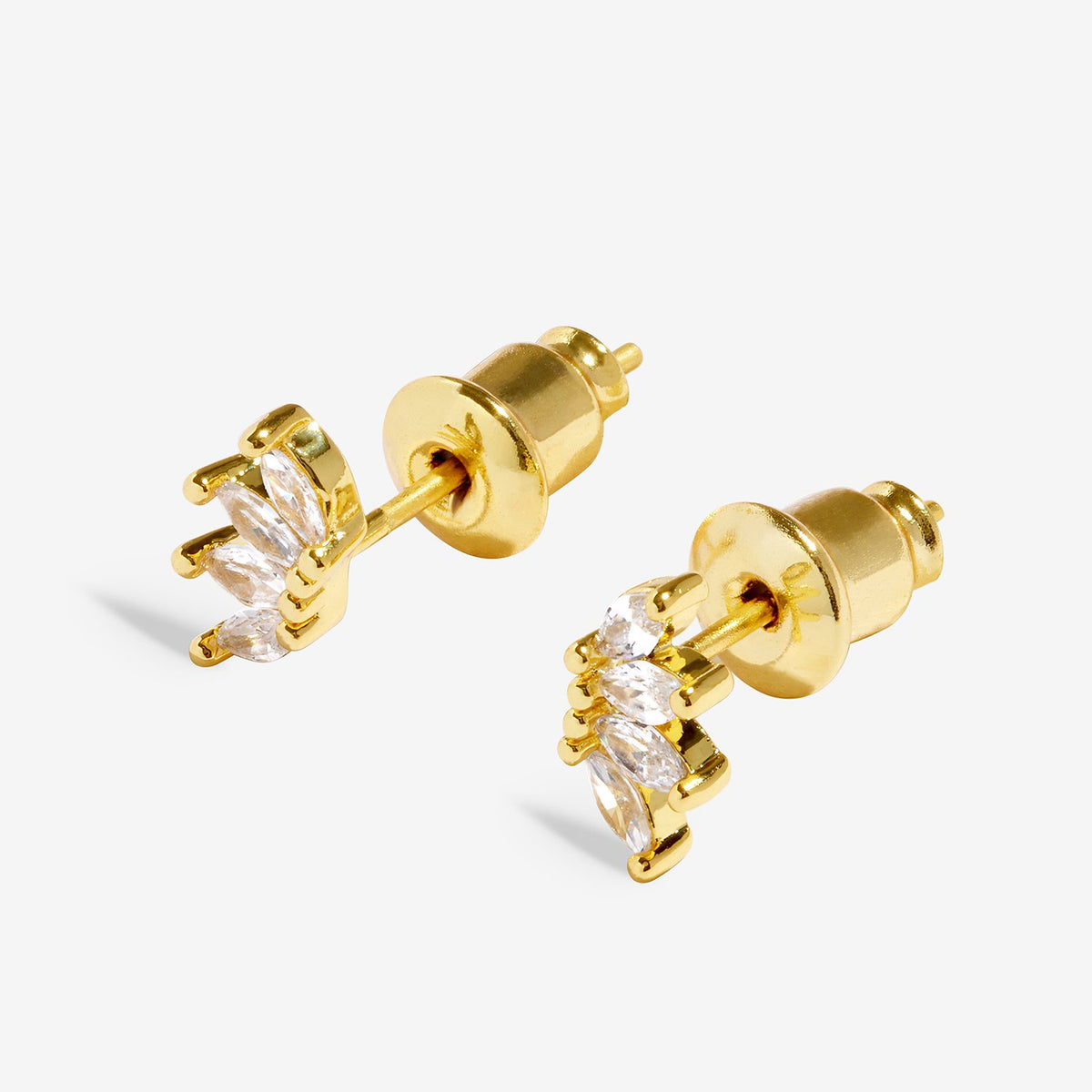 Joma Jewellery Moments To Shine Sparkle Stud Earrings In Gold Plating