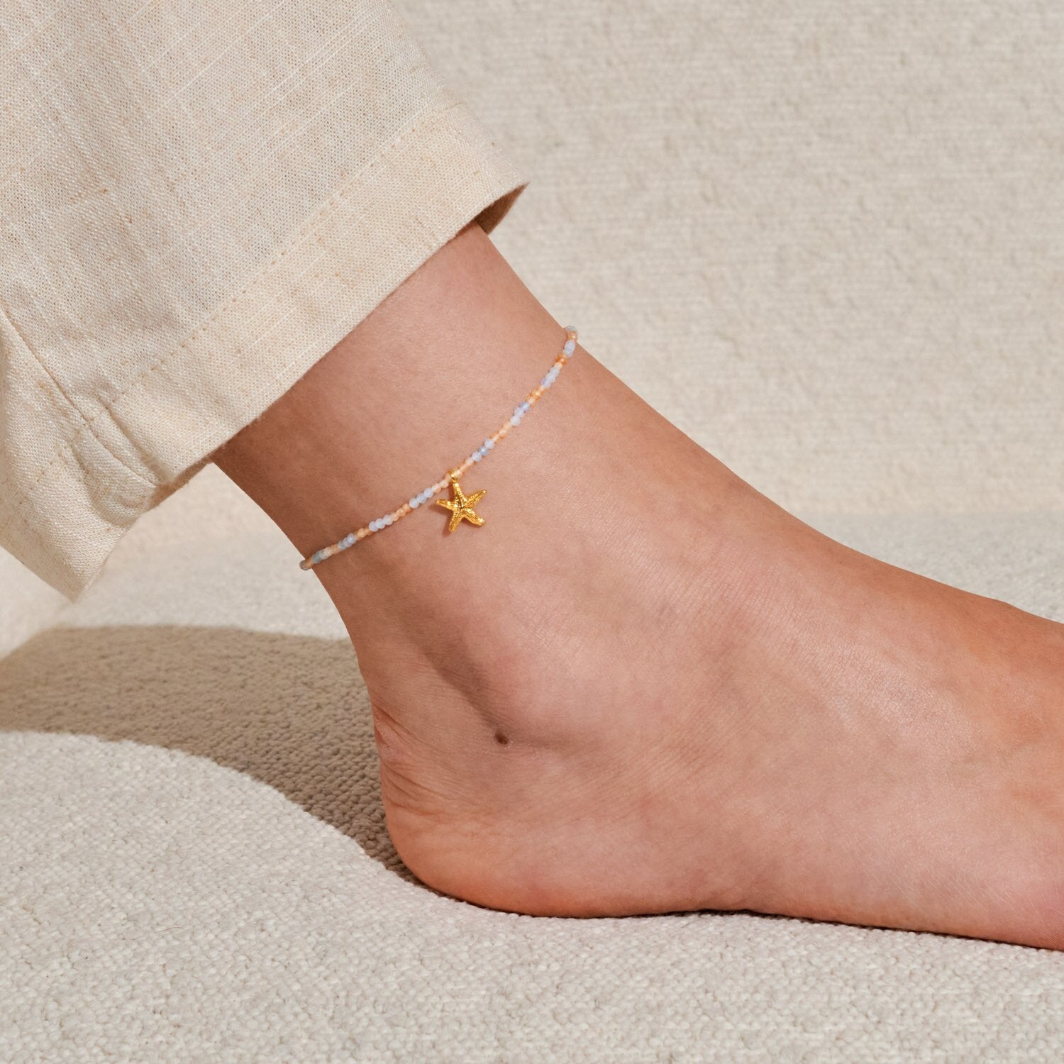 Joma Jewellery Multi Stone Starfish Anklet