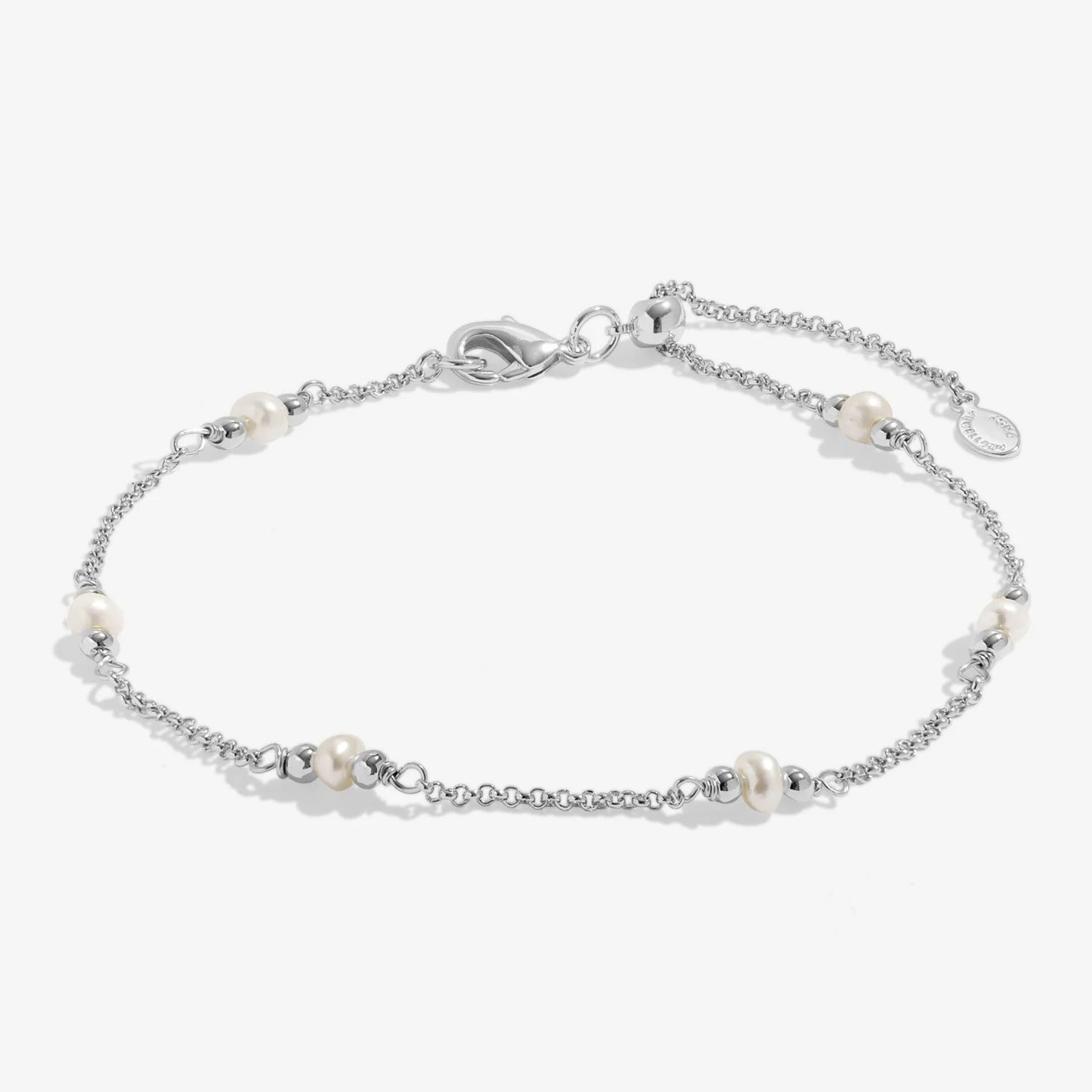 Joma Jewellery Pearl Silver Plated Anklet