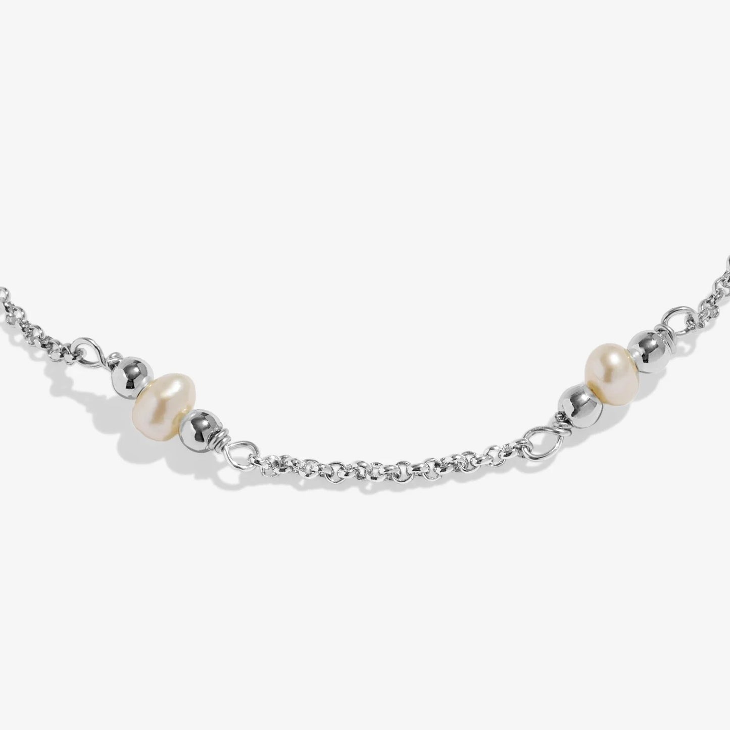 Joma Jewellery Pearl Silver Plated Anklet