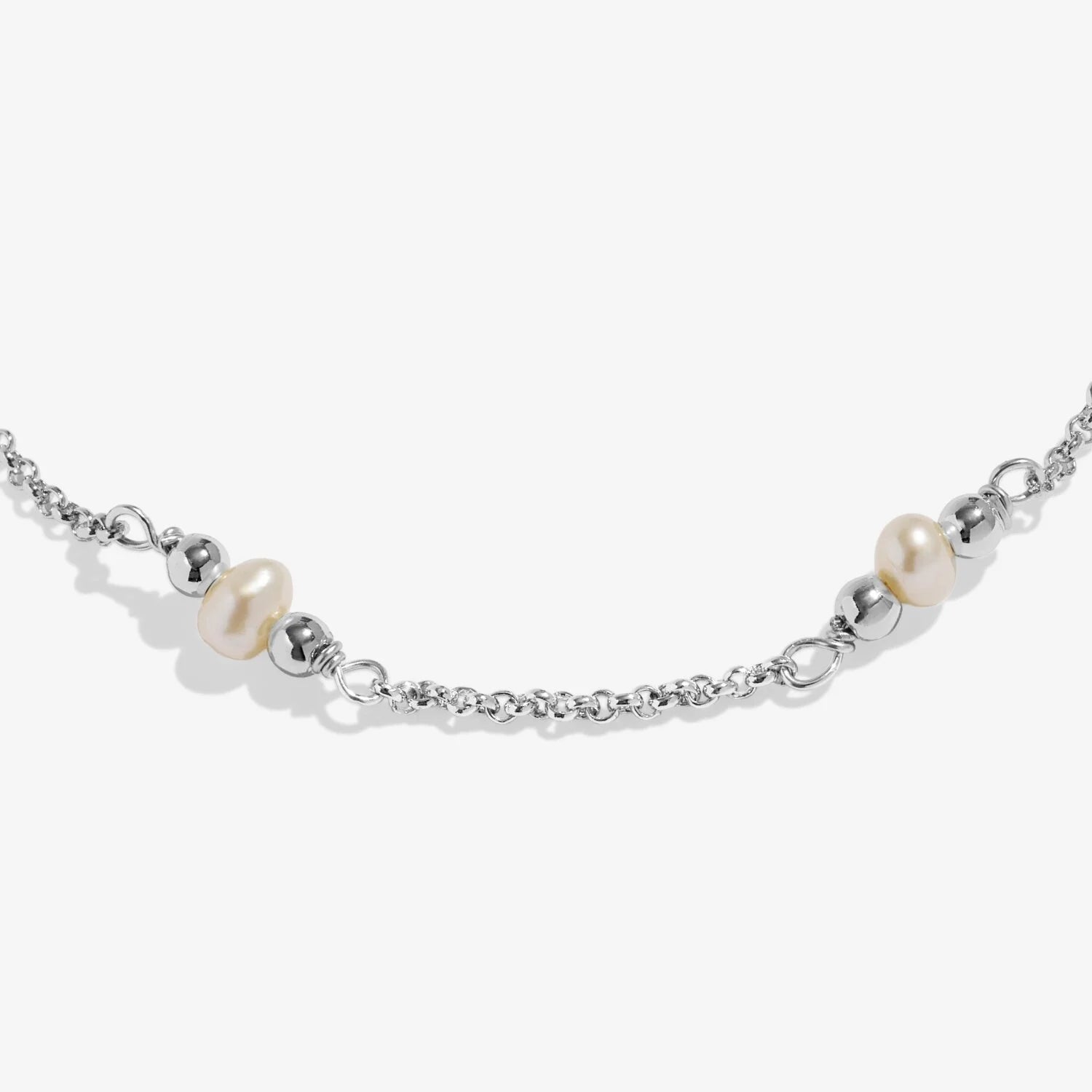 Joma Jewellery Pearl Silver Plated Anklet