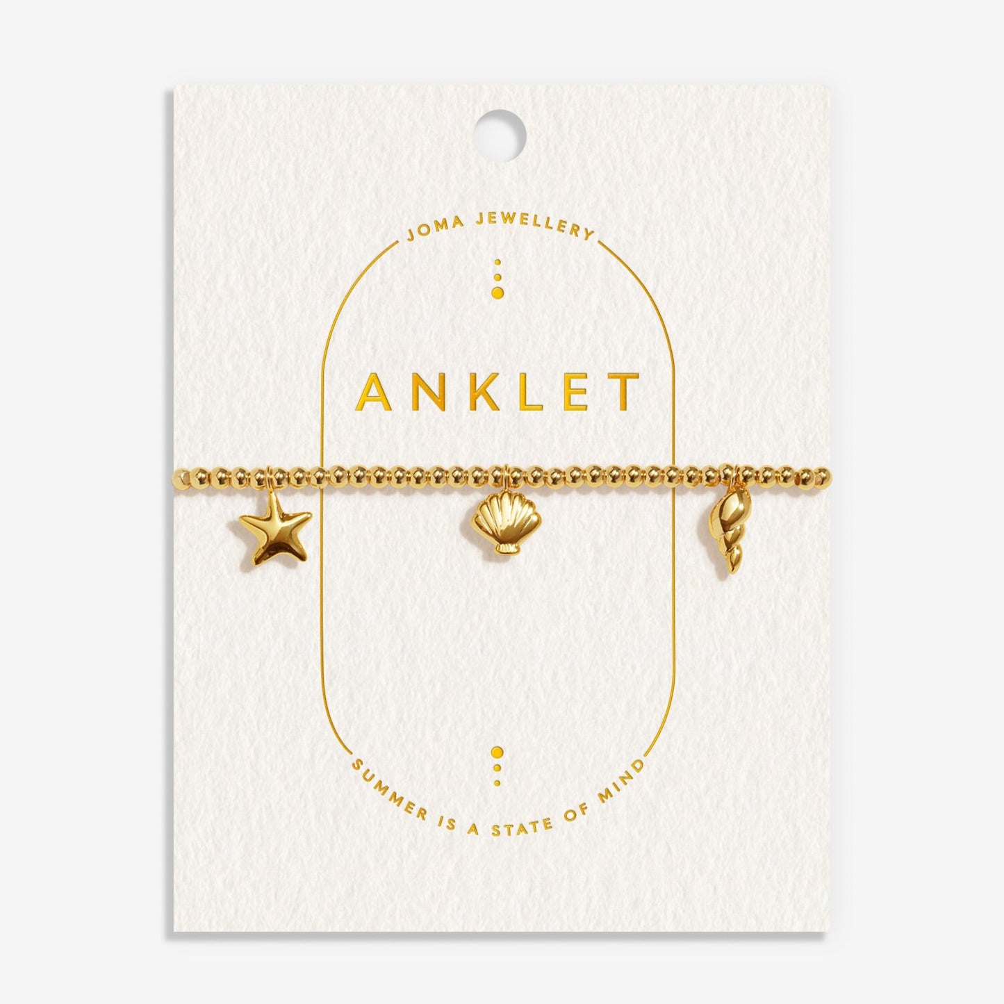 Joma Jewellery Shell Charms Silver Plated Anklet
