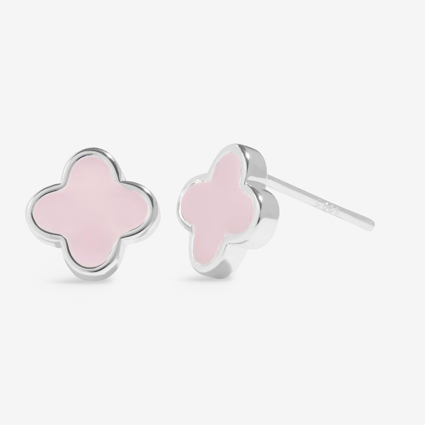 Joma Jewellery Signature Clover Collection Pink Clover Stud Earrings