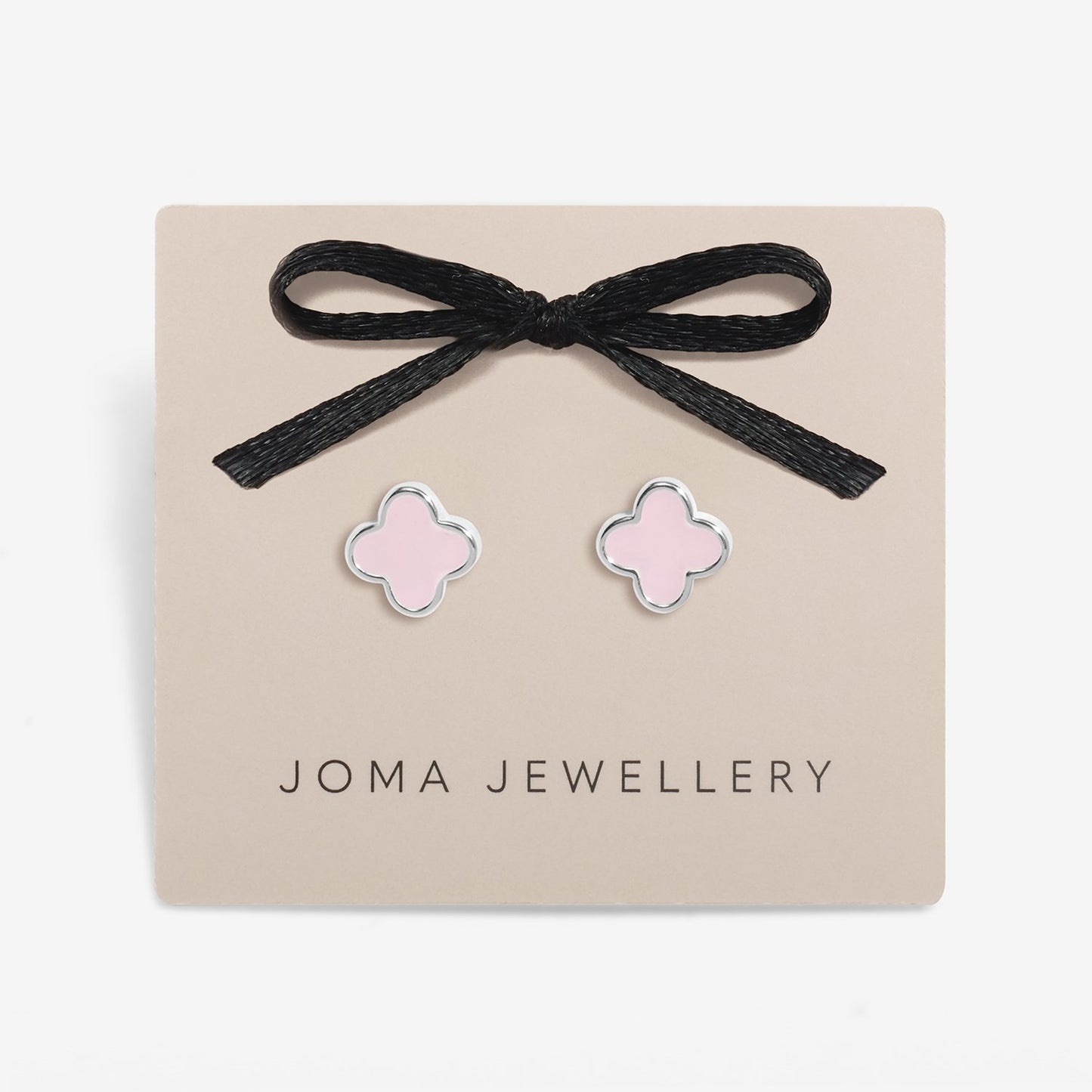 Joma Jewellery Signature Clover Collection Pink Clover Stud Earrings