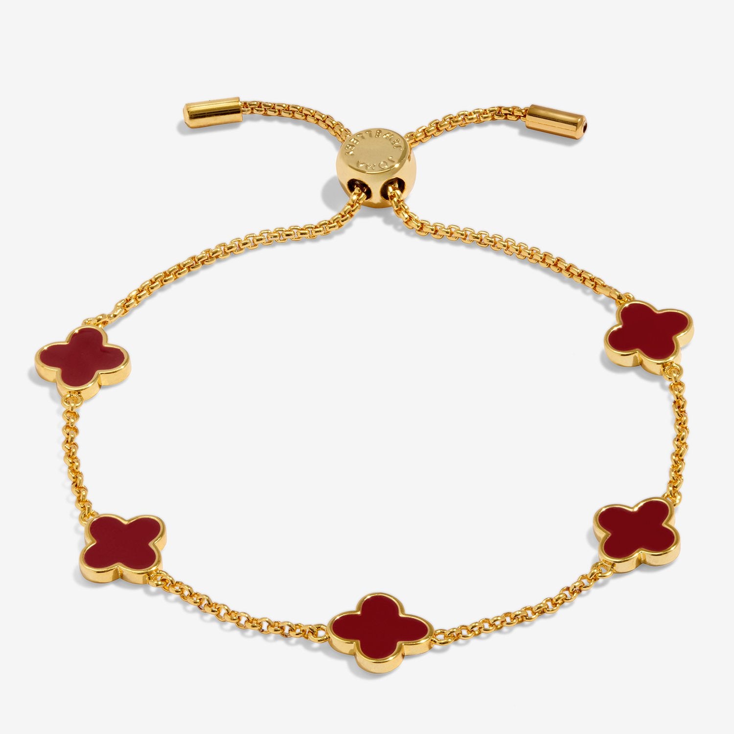 Joma Jewellery Signature Clover Collection Red Clover Bracelet