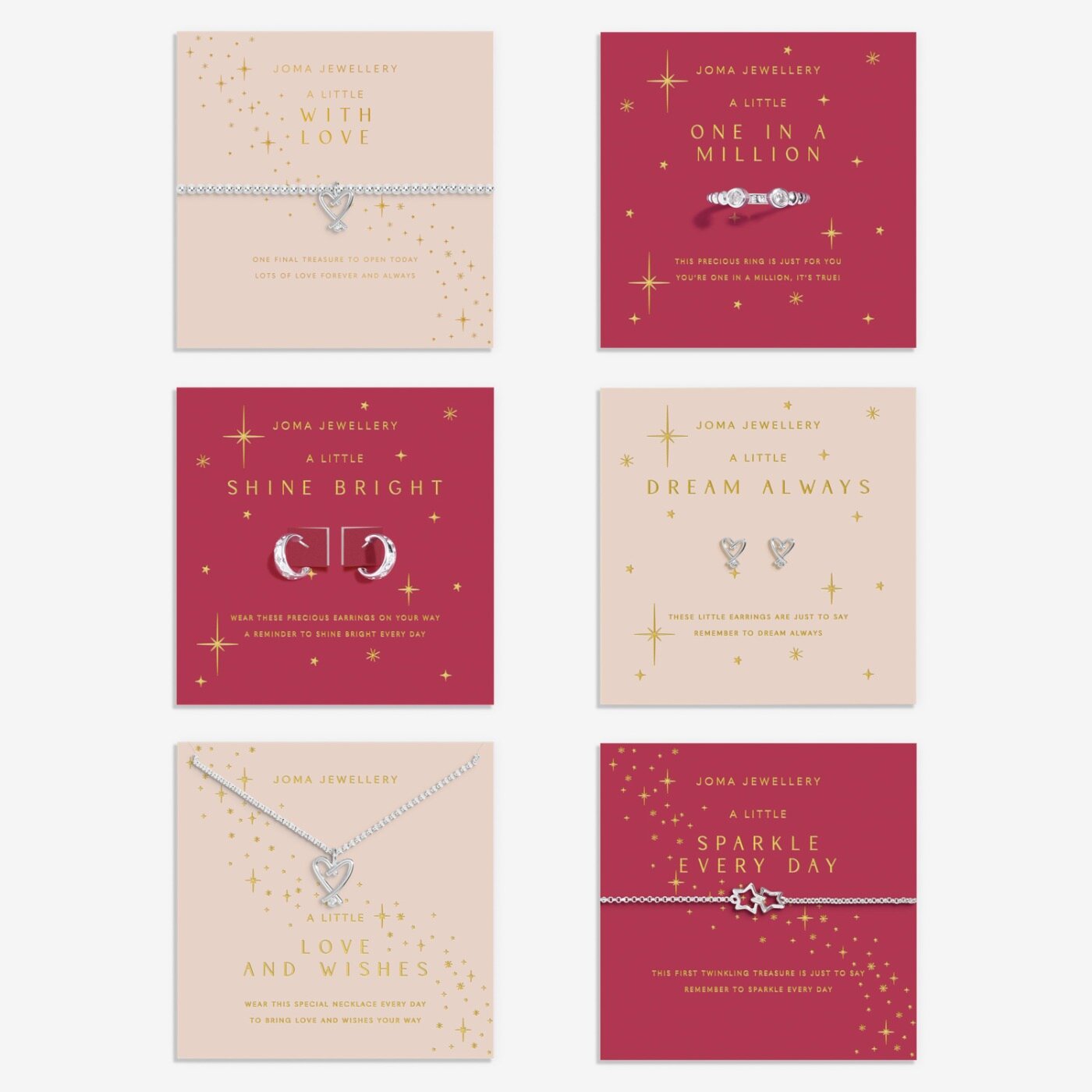 Joma Jewellery Silver Plated 6 Days Of Sparkle Advent Calender