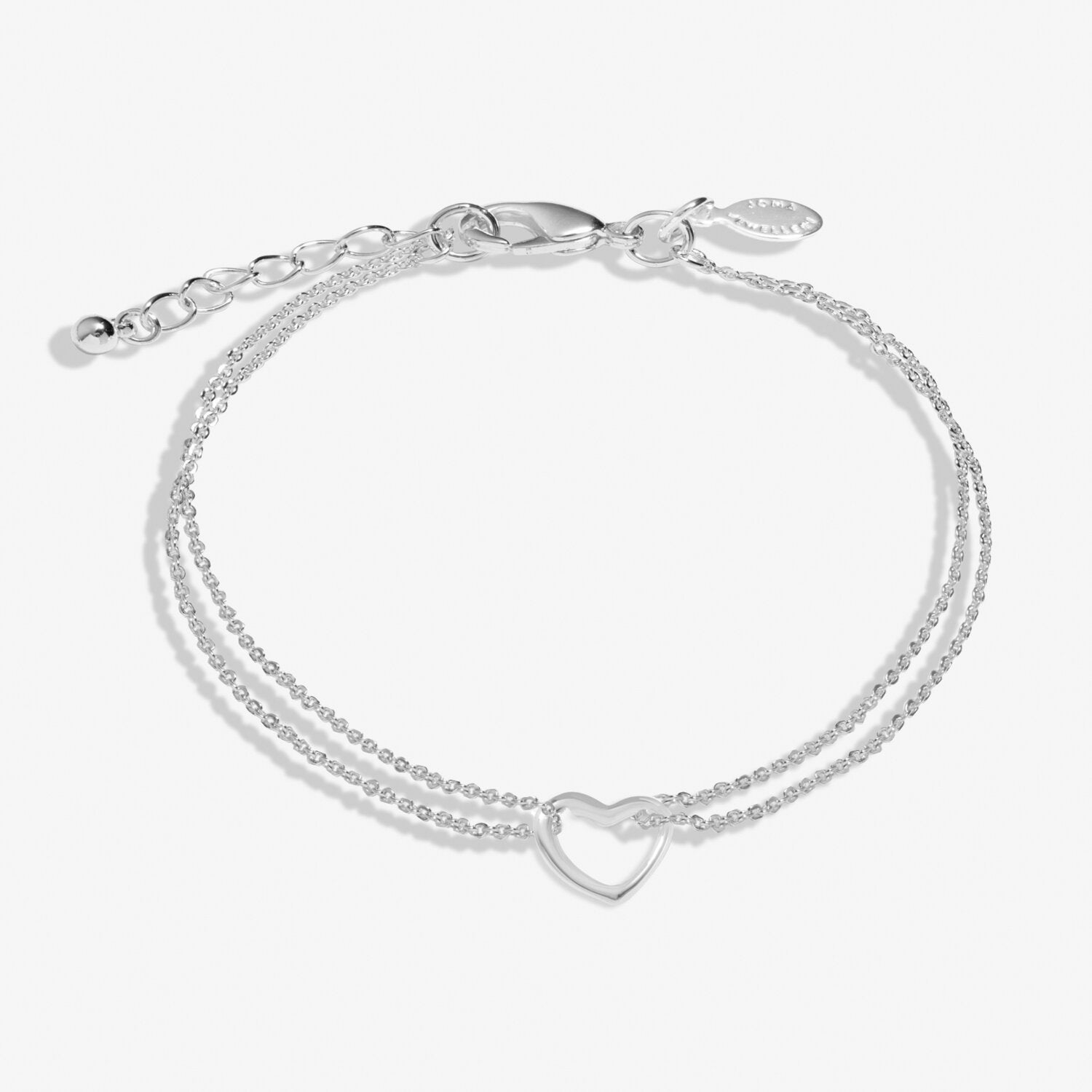Joma Jewellery Silver Plated Heart Anklet