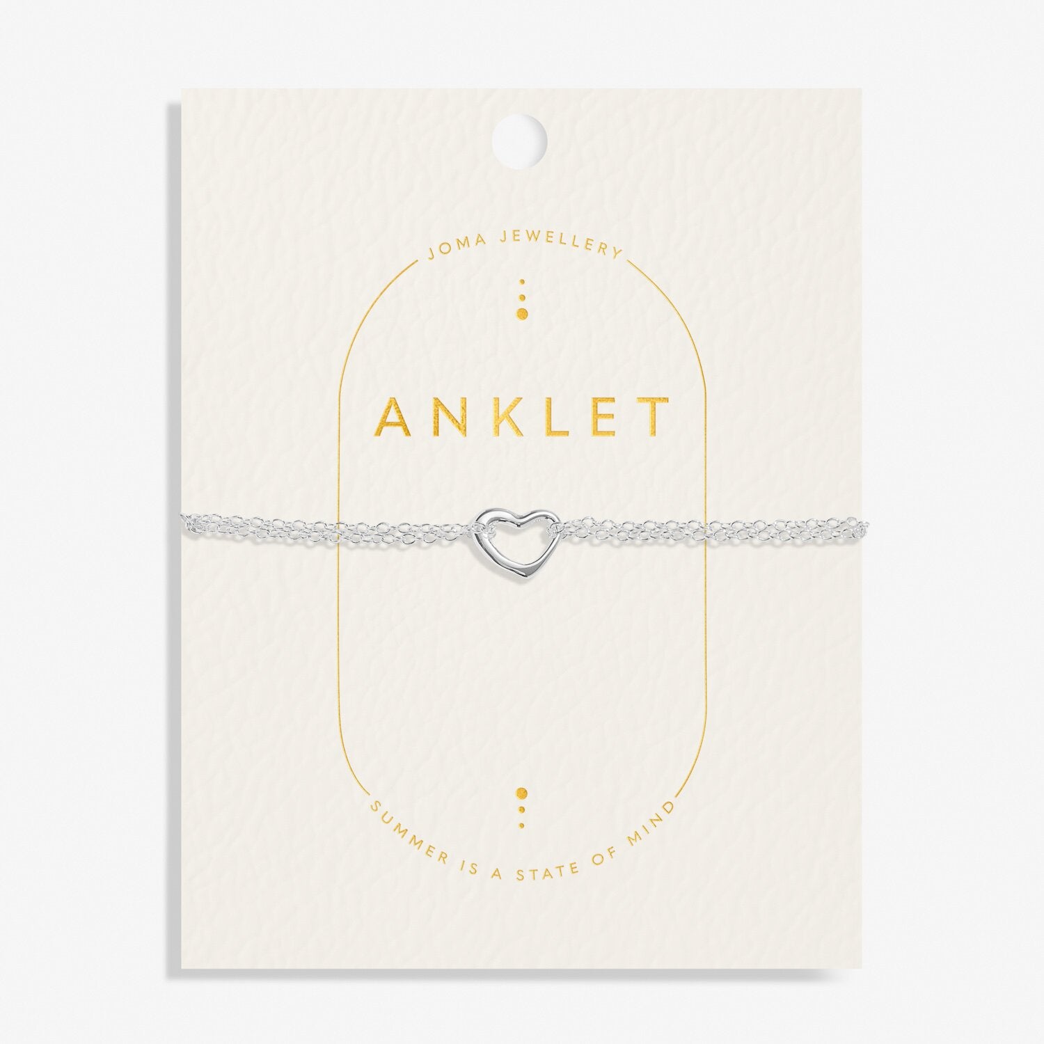 Joma Jewellery Silver Plated Heart Anklet