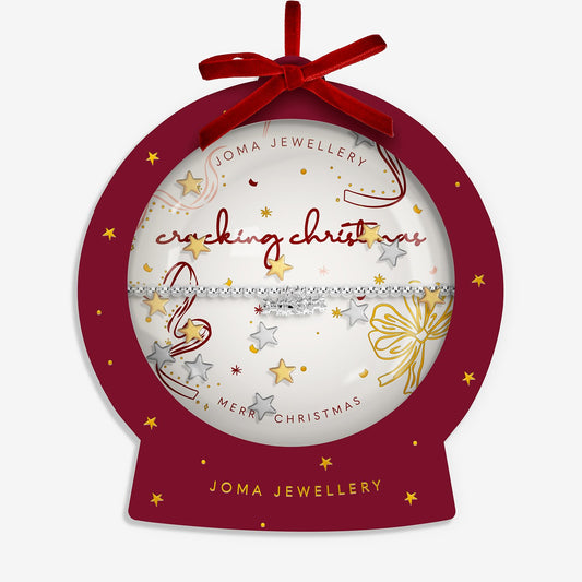 Joma Jewellery Snowglobe A Little Cracking Christmas Bracelet In Silver Plating
