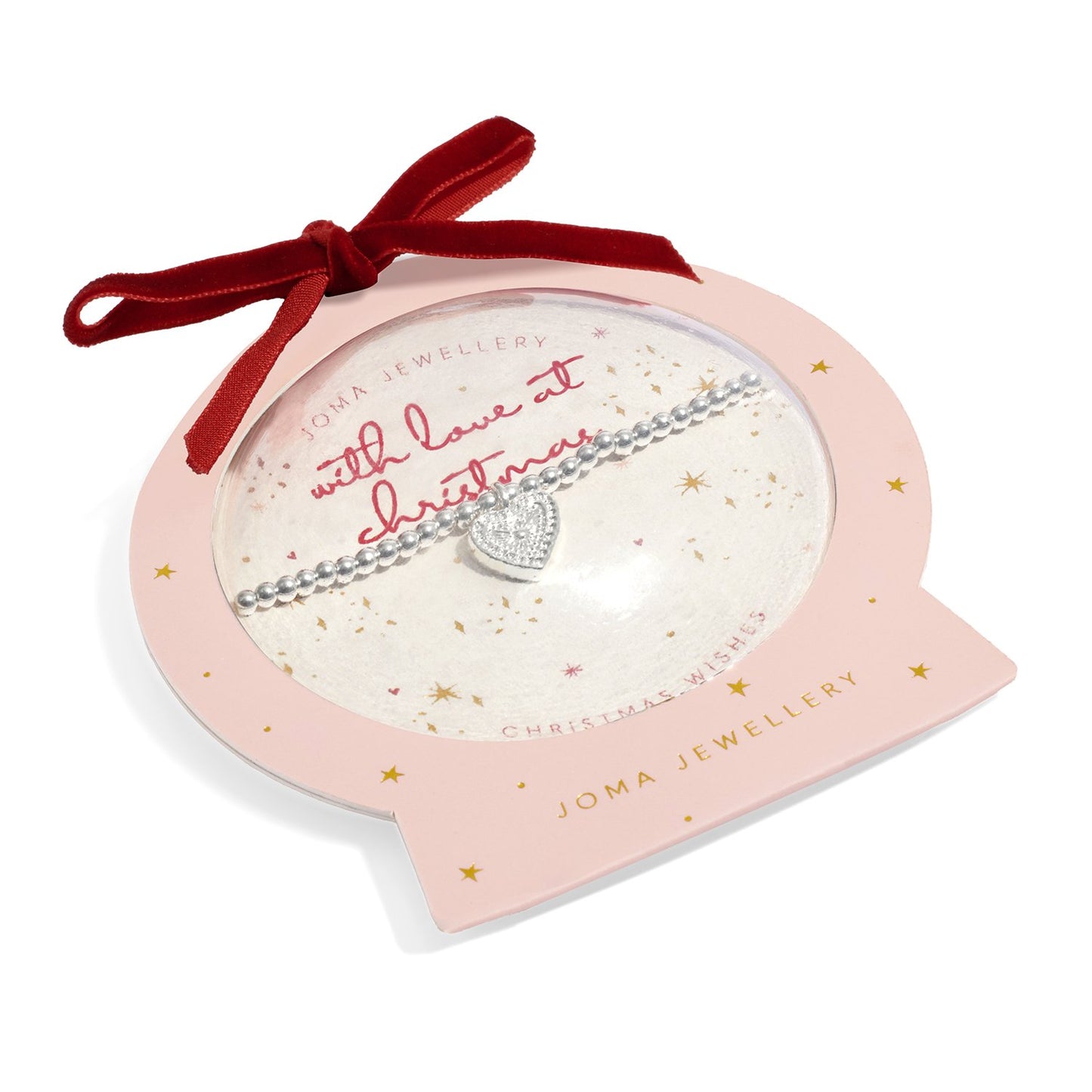 Joma Jewellery Snowglobe A Little With Love At Christmas Bracelet In Silver Plating