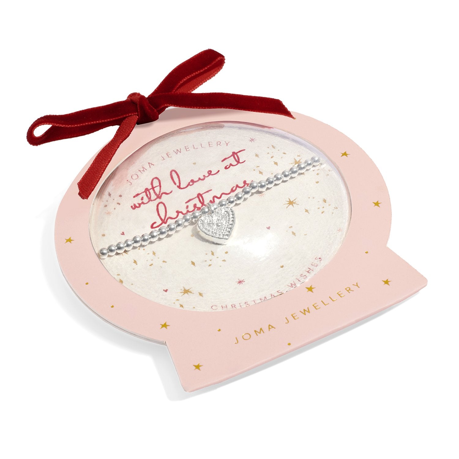 Joma Jewellery Snowglobe A Little With Love At Christmas Bracelet In Silver Plating