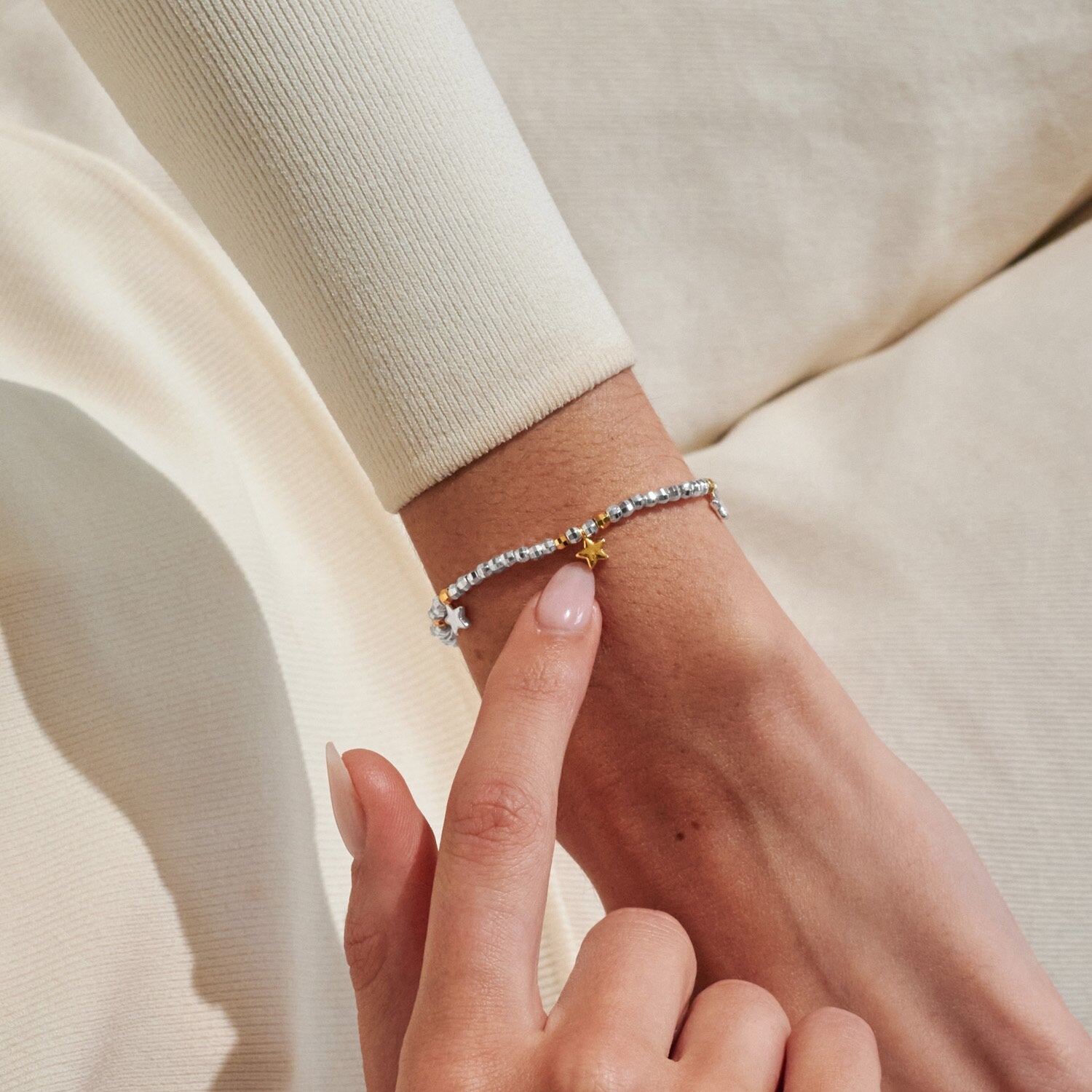 Joma Jewellery Sparkle Confetti A Little Congratulations Silver & Gold Plated Bracelet