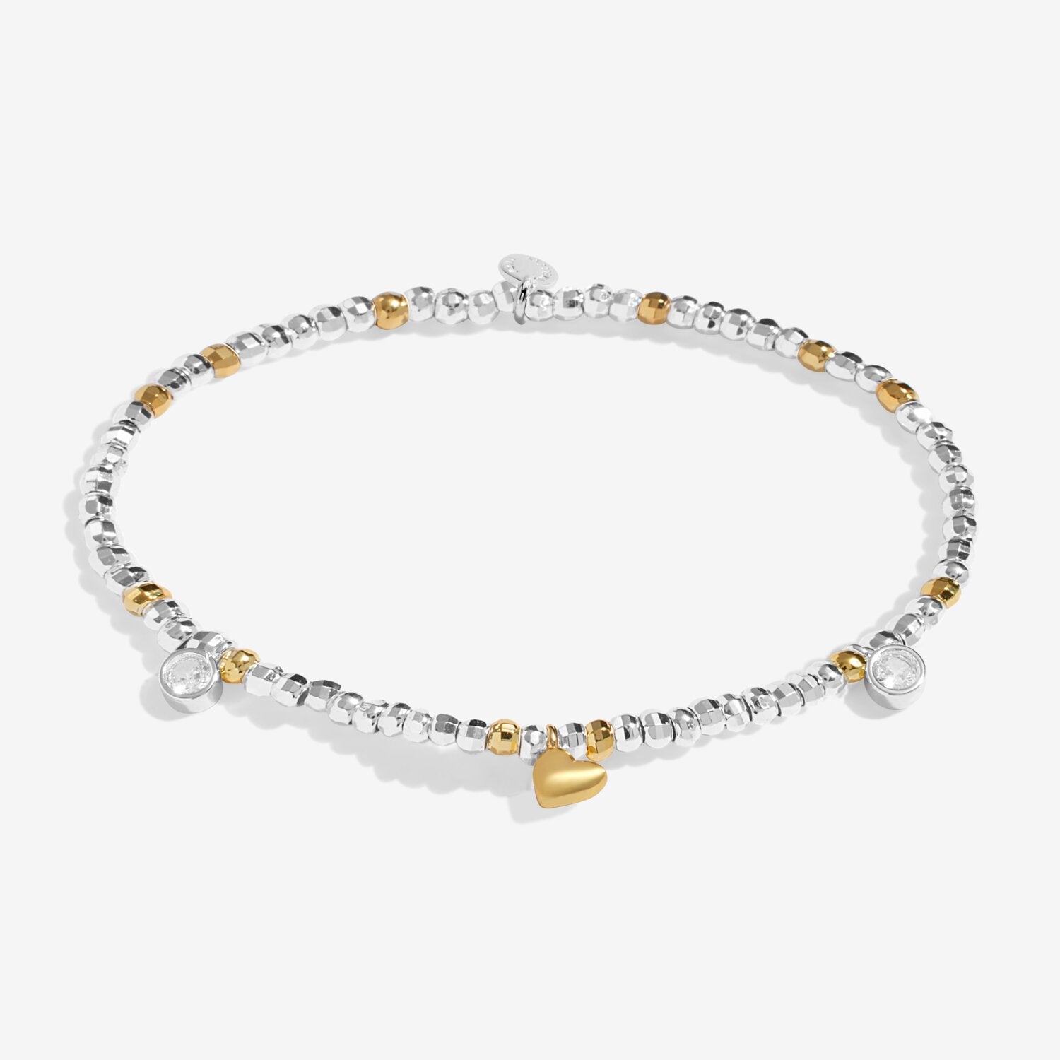Joma Jewellery Sparkle Confetti A Little Heart Of Gold Silver & Gold Plated Bracelet