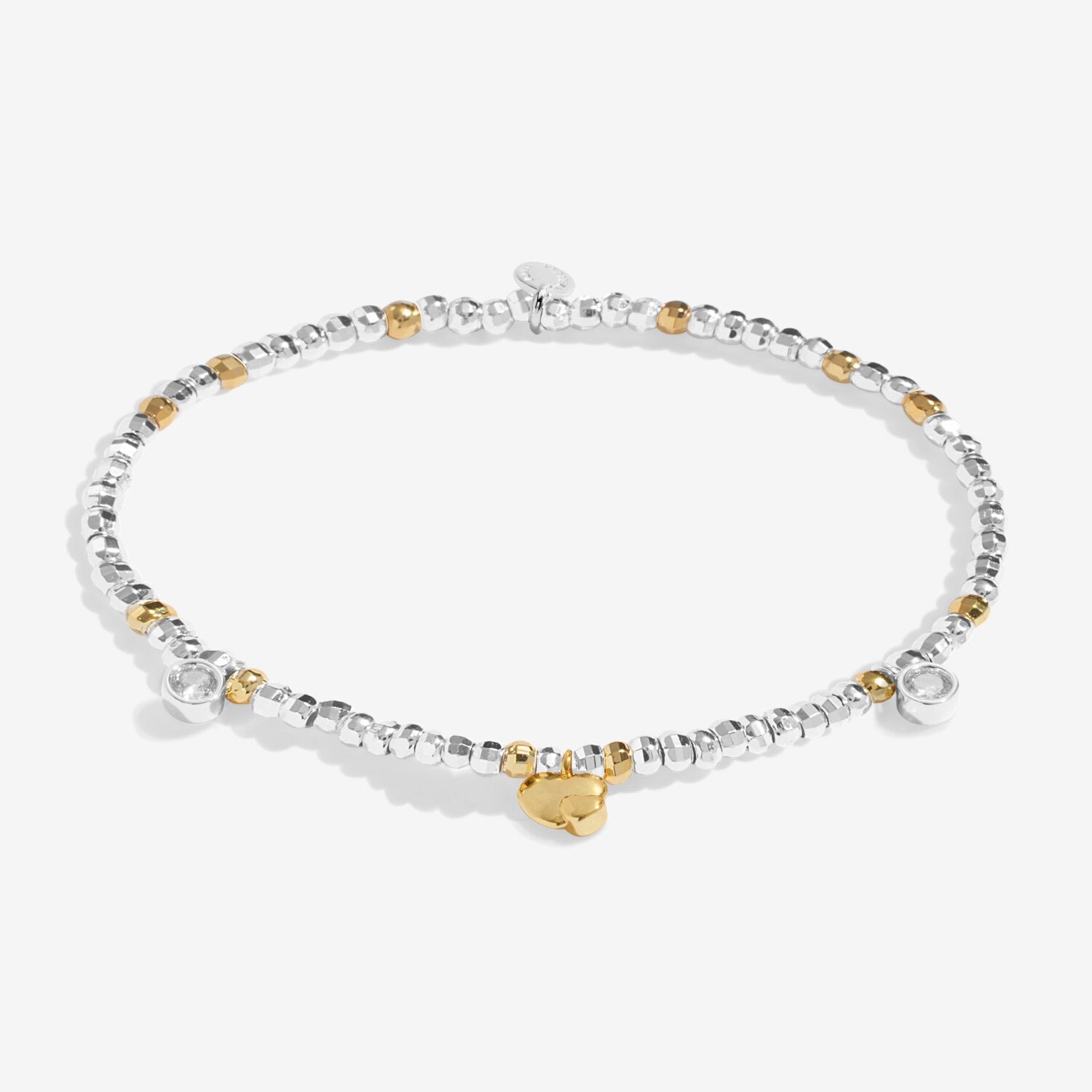 Joma Jewellery Sparkle Confetti A Little Mummy To Be Silver & Gold Plated Bracelet