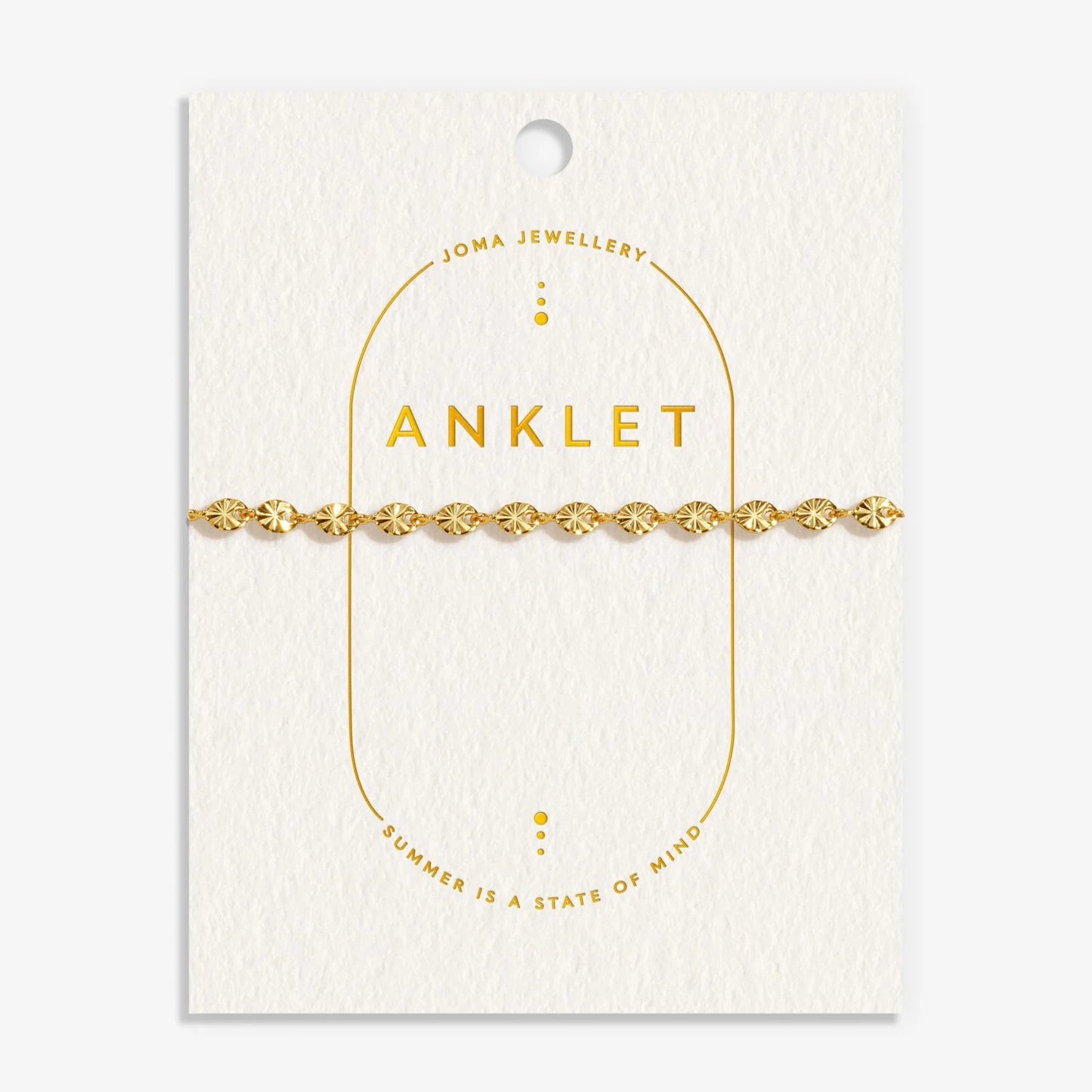 Joma Jewellery Sparkle Gold Plated Chain Anklet