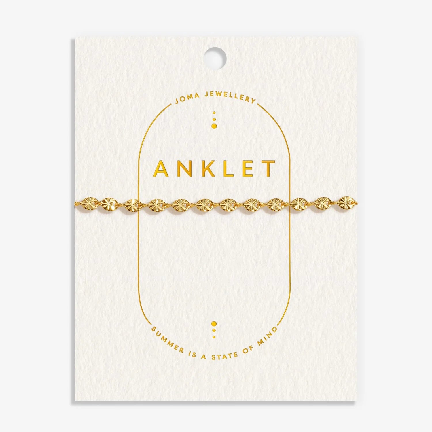 Joma Jewellery Sparkle Gold Plated Chain Anklet
