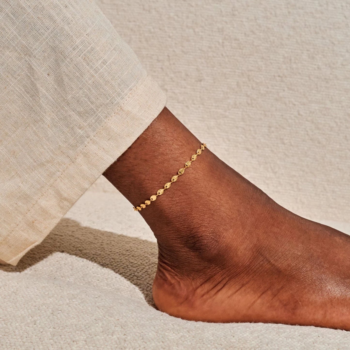 Joma Jewellery Sparkle Gold Plated Chain Anklet