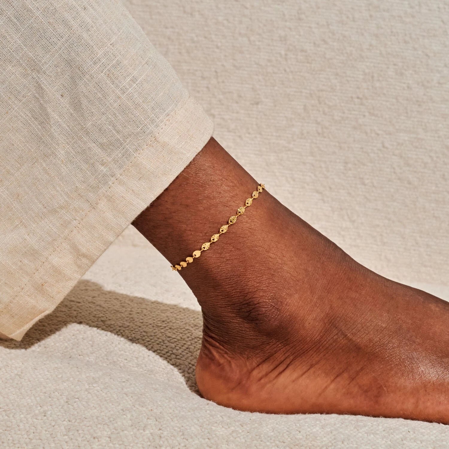 Joma Jewellery Sparkle Gold Plated Chain Anklet