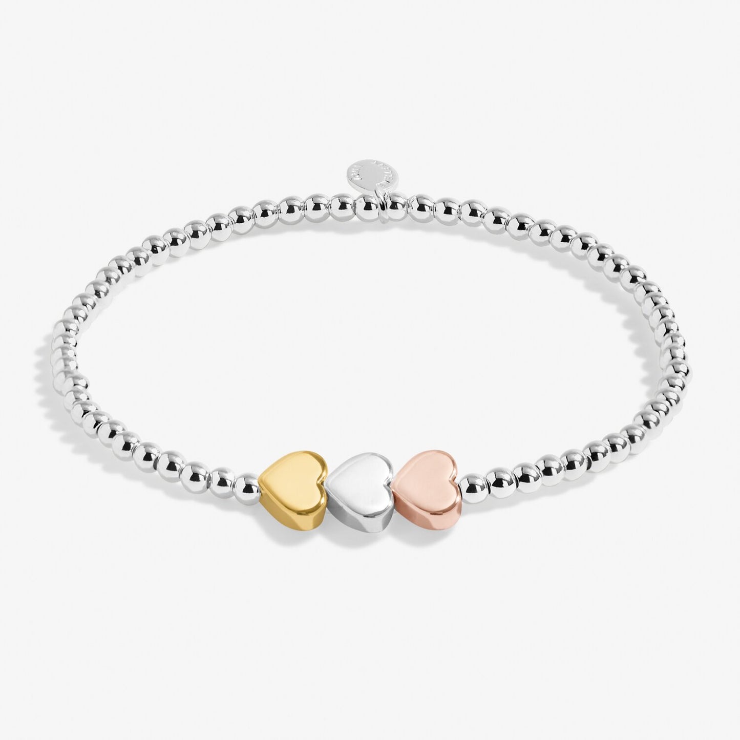 Joma Jewellery Three Tone Heart Anklet